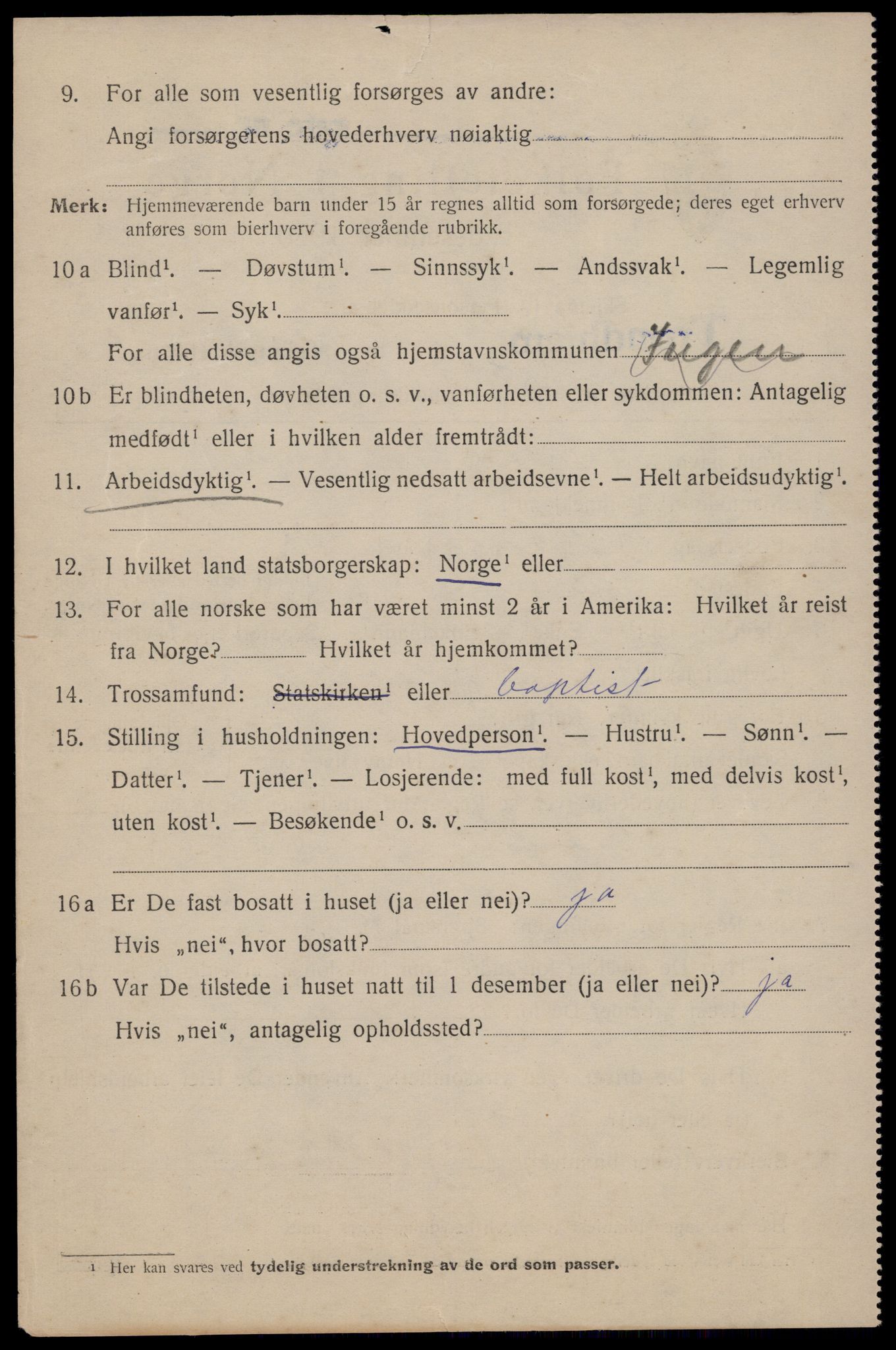 SAT, 1920 census for Trondheim, 1920, p. 100969