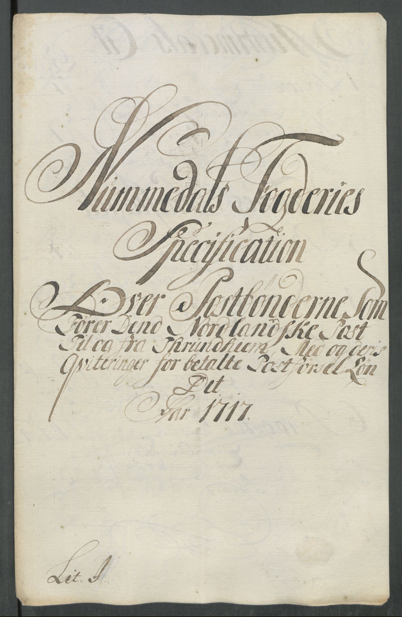 Rentekammeret inntil 1814, Reviderte regnskaper, Fogderegnskap, RA/EA-4092/R64/L4438: Fogderegnskap Namdal, 1717, p. 209