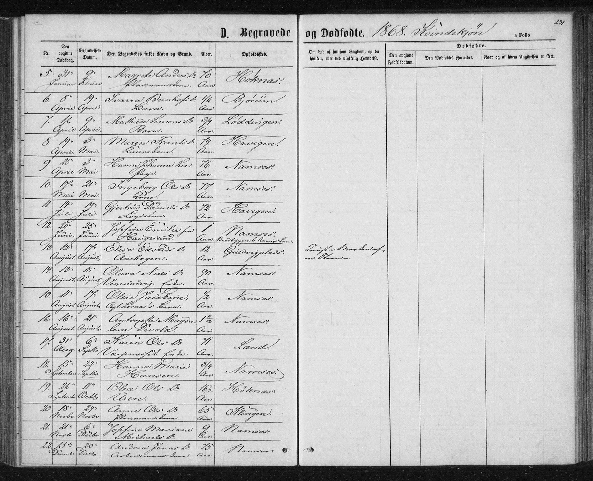 Ministerialprotokoller, klokkerbøker og fødselsregistre - Nord-Trøndelag, AV/SAT-A-1458/768/L0570: Parish register (official) no. 768A05, 1865-1874, p. 231