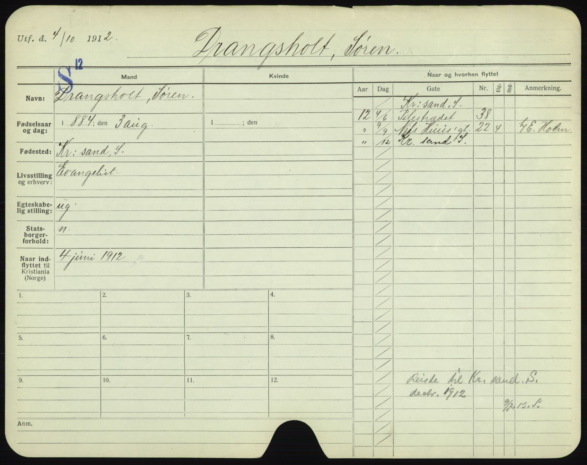 Oslo folkeregister, Registerkort, AV/SAO-A-11715/F/Fa/Fac/L0002: Menn, 1906-1914, p. 665a