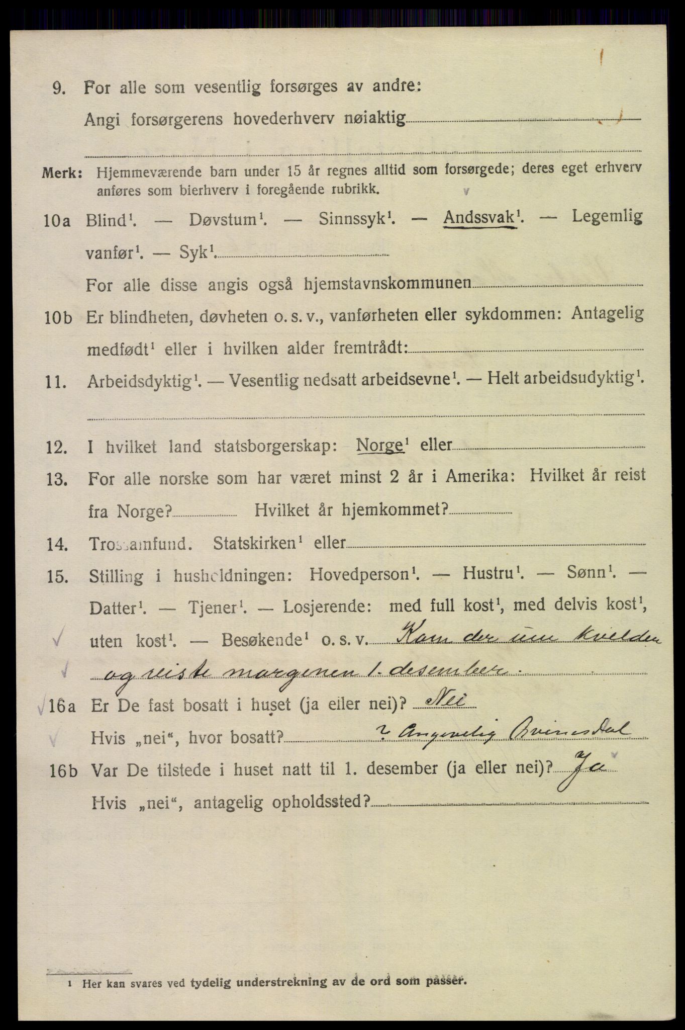 SAK, 1920 census for Vestre Moland, 1920, p. 3798