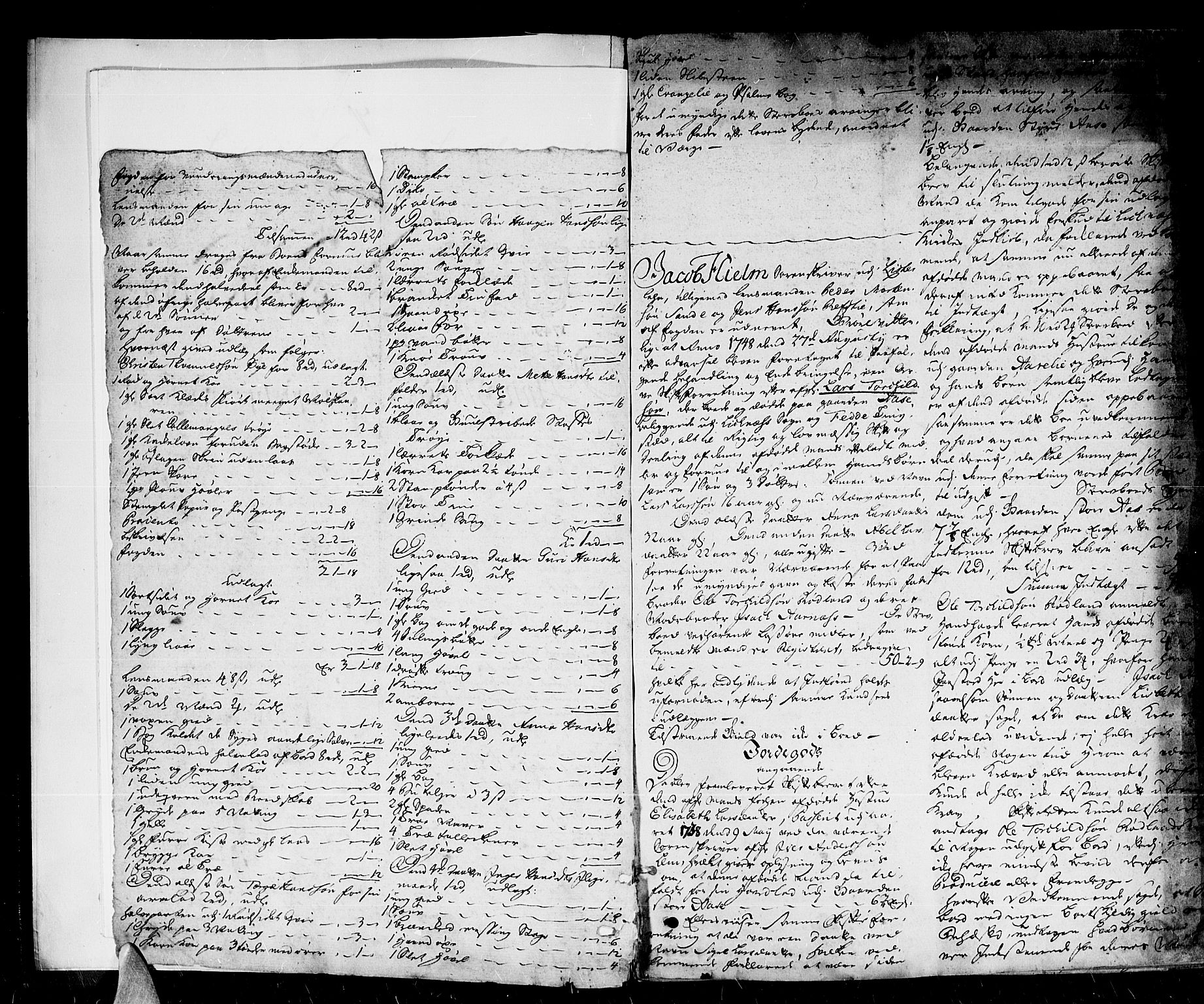 Lister sorenskriveri, AV/SAK-1221-0003/H/Hc/L0031: Skifteprotokoll nr 30a med register, 1748-1752, p. 1b-2a