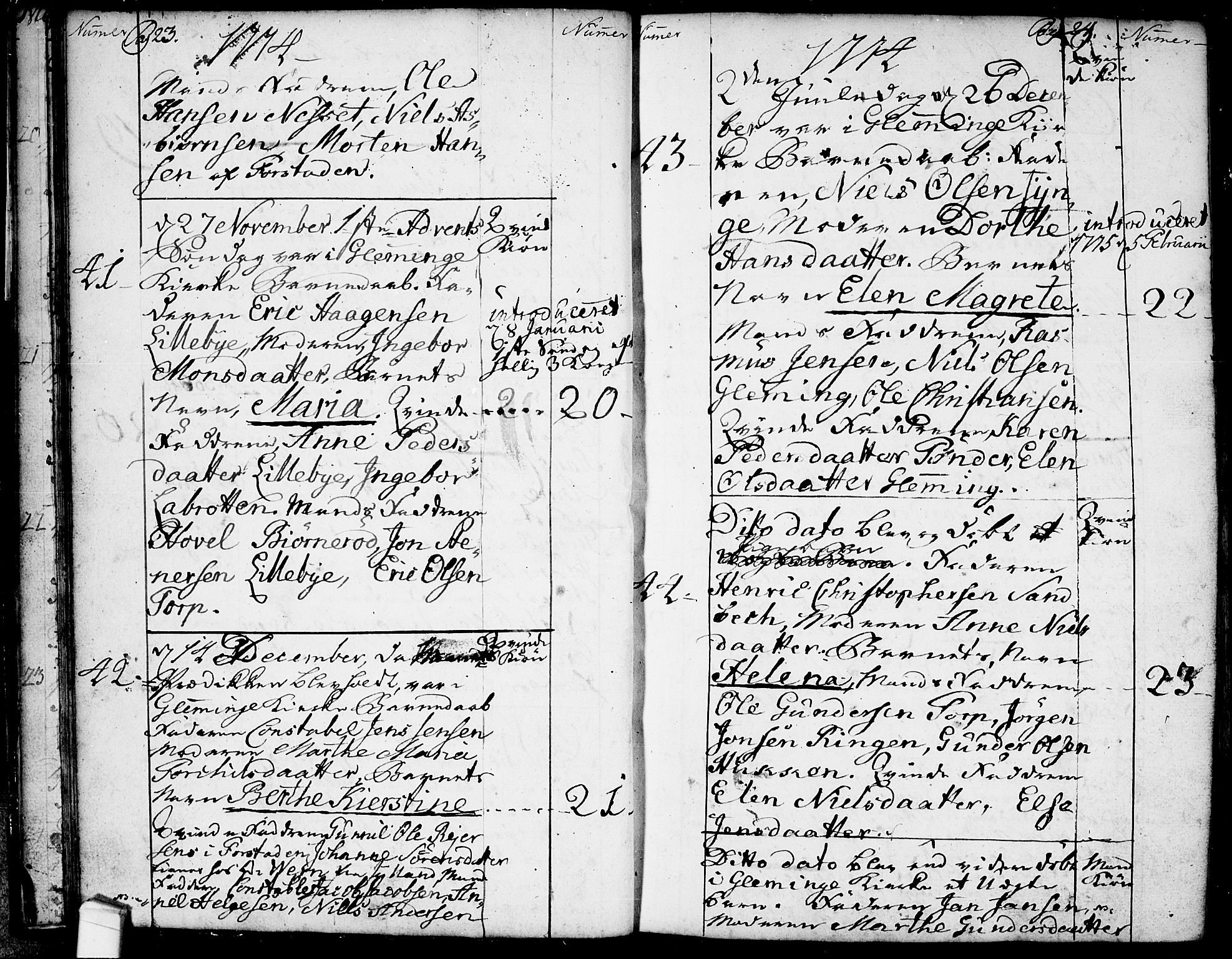 Glemmen prestekontor Kirkebøker, AV/SAO-A-10908/F/Fa/L0002: Parish register (official) no. 2, 1771-1803, p. 23-24