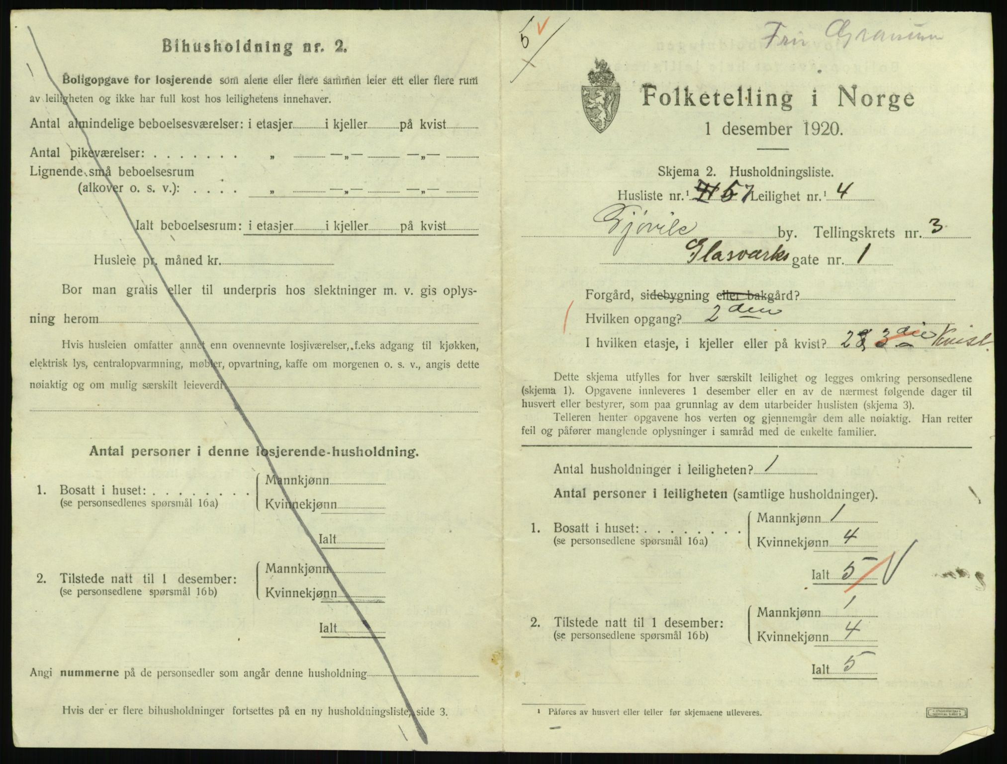 SAH, 1920 census for Gjøvik, 1920, p. 1744