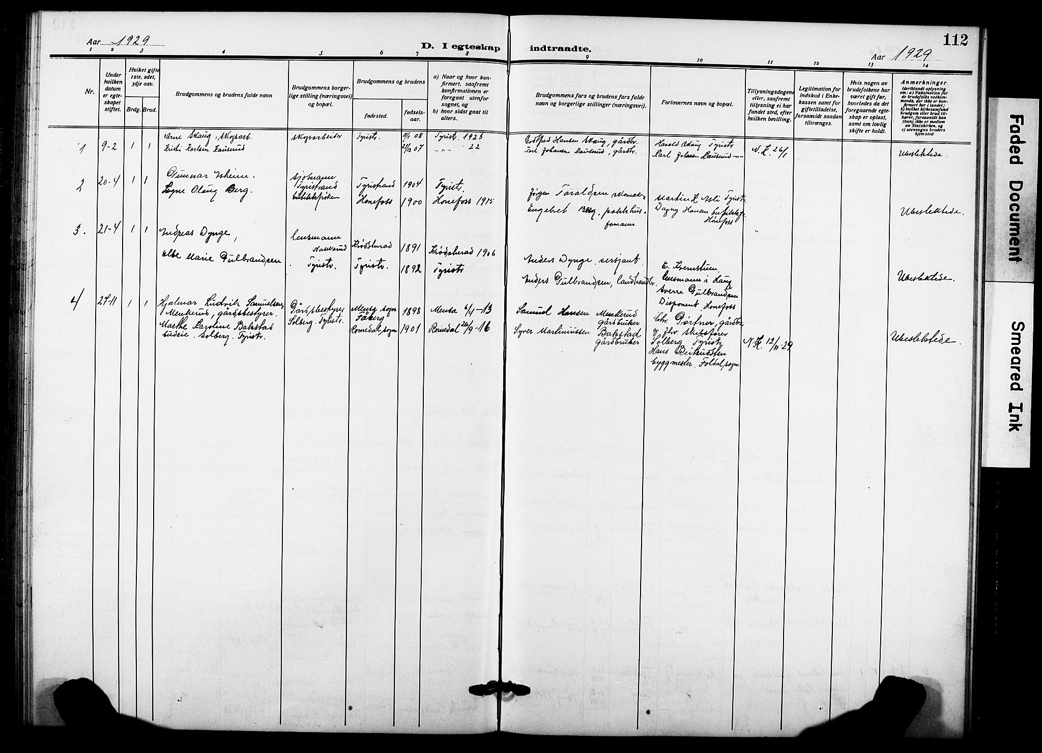 Hole kirkebøker, SAKO/A-228/G/Gb/L0005: Parish register (copy) no. II 5, 1915-1932, p. 112