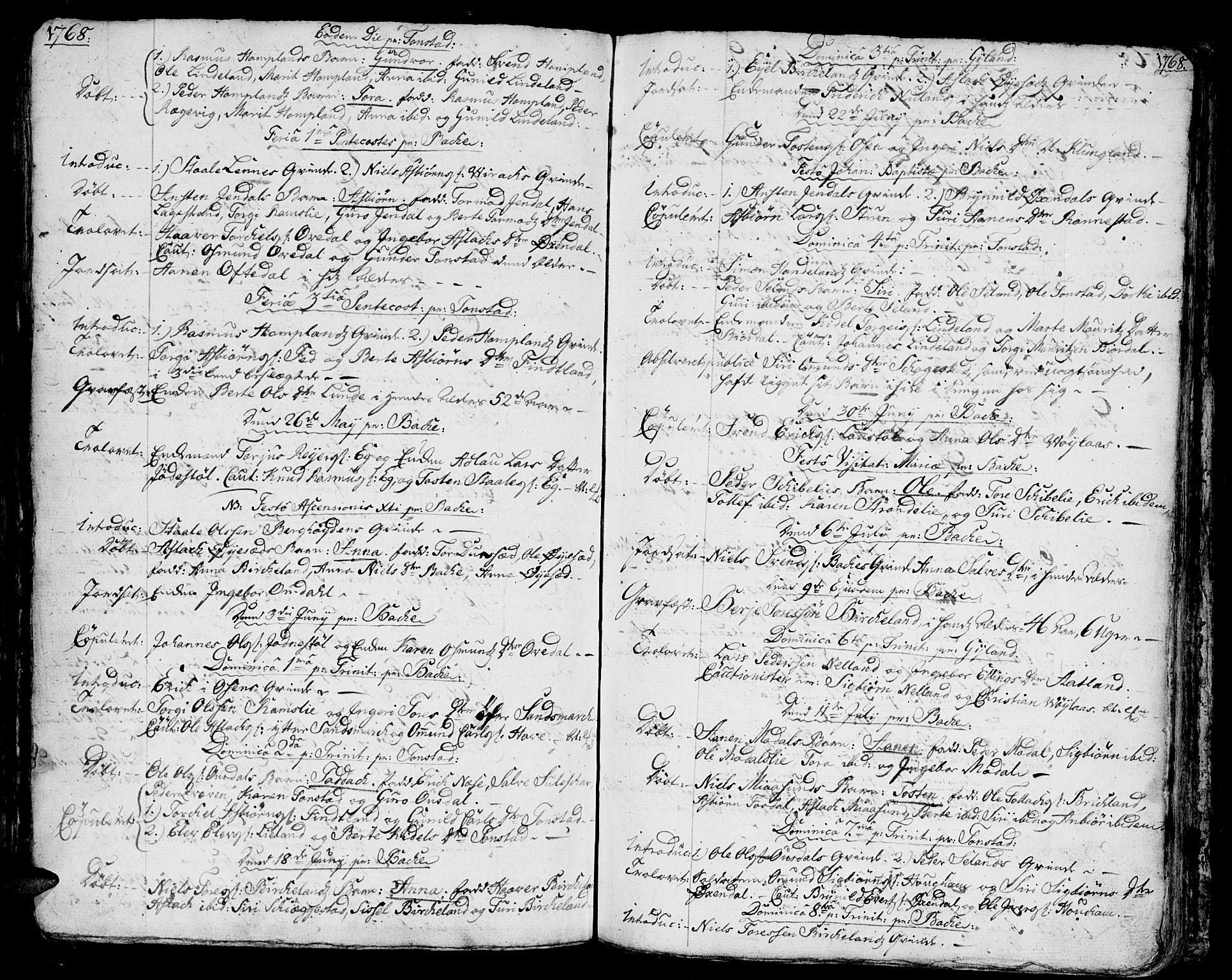 Bakke sokneprestkontor, SAK/1111-0002/F/Fa/Faa/L0001: Parish register (official) no. A 1, 1741-1780, p. 174