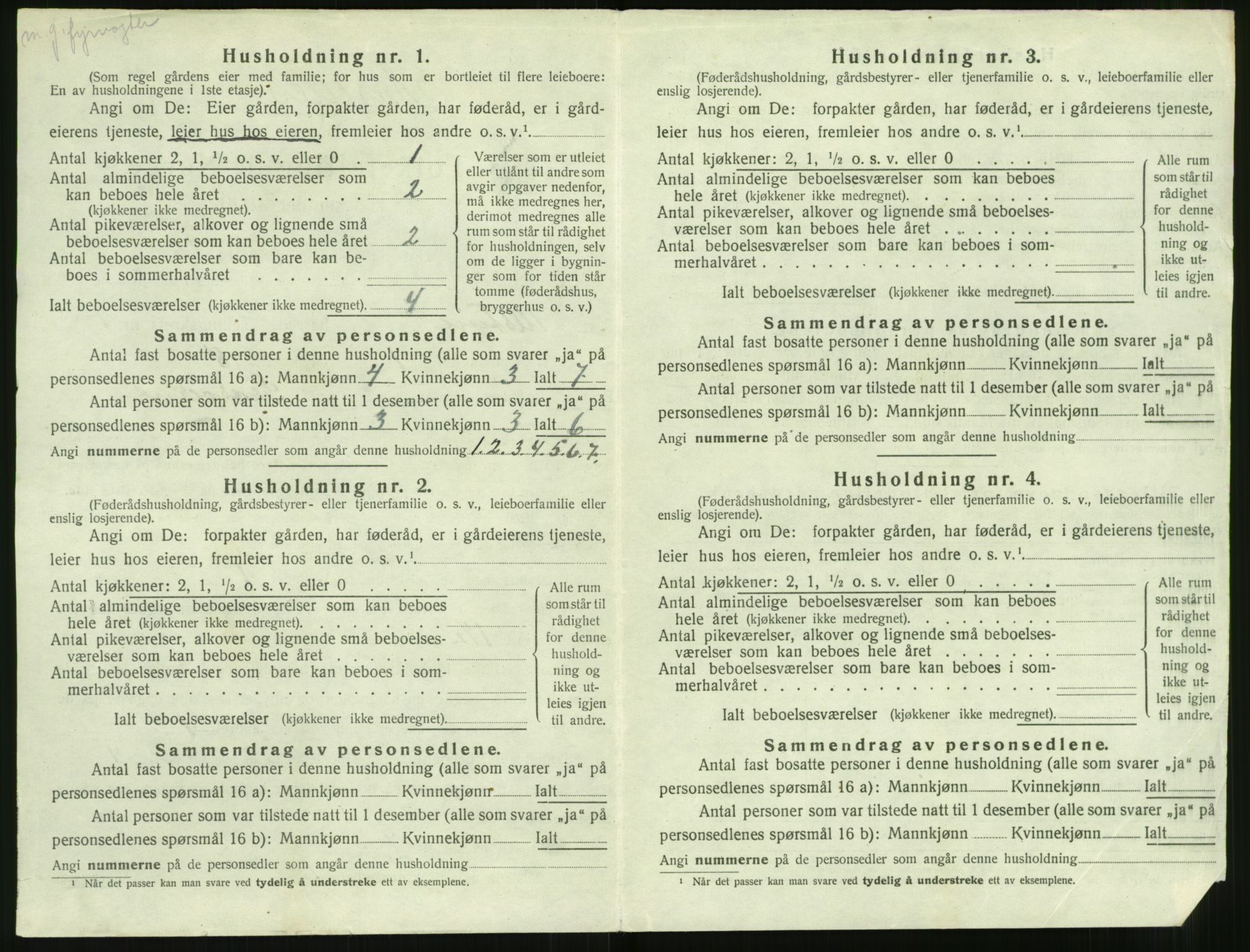 SAT, 1920 census for Ulstein, 1920, p. 99