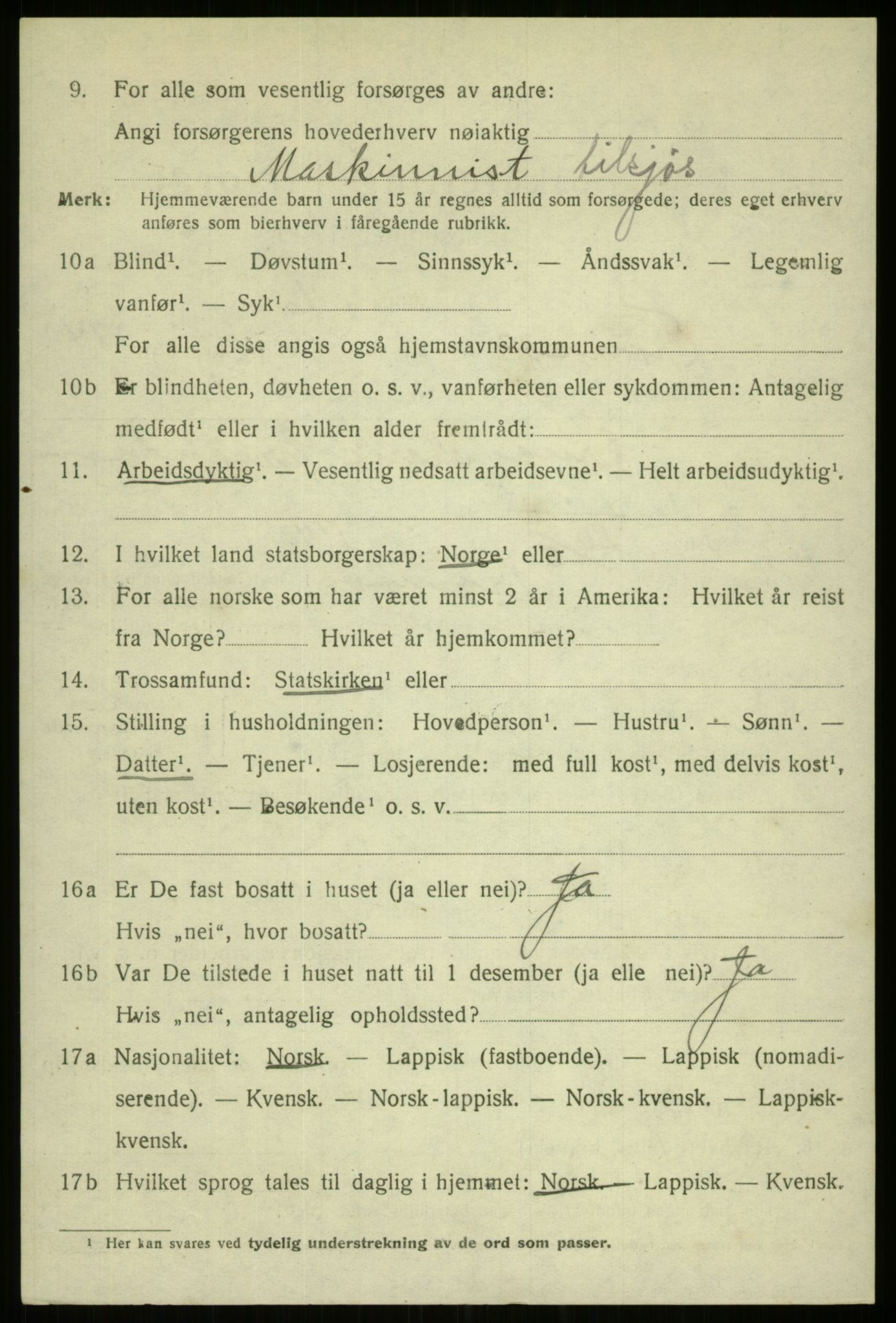 SATØ, 1920 census for Tromsø, 1920, p. 27696