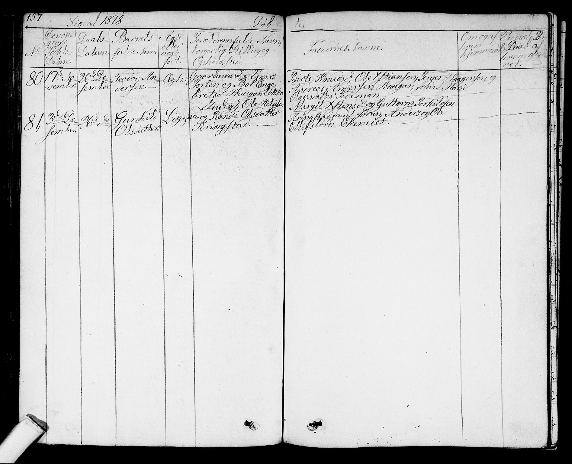 Sigdal kirkebøker, AV/SAKO-A-245/G/Ga/L0003: Parish register (copy) no. I 3, 1857-1878, p. 157