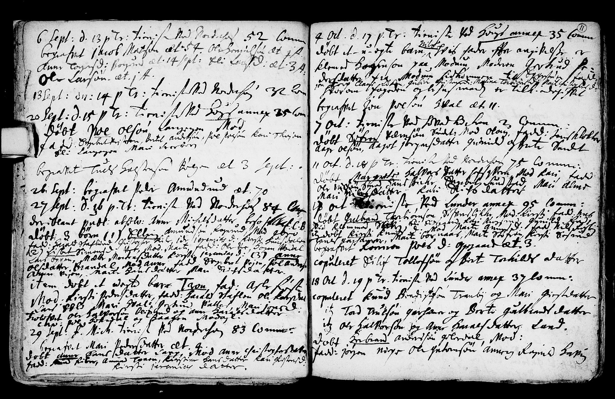 Norderhov kirkebøker, AV/SAKO-A-237/F/Fa/L0001: Parish register (official) no. 1, 1704-1716, p. 11