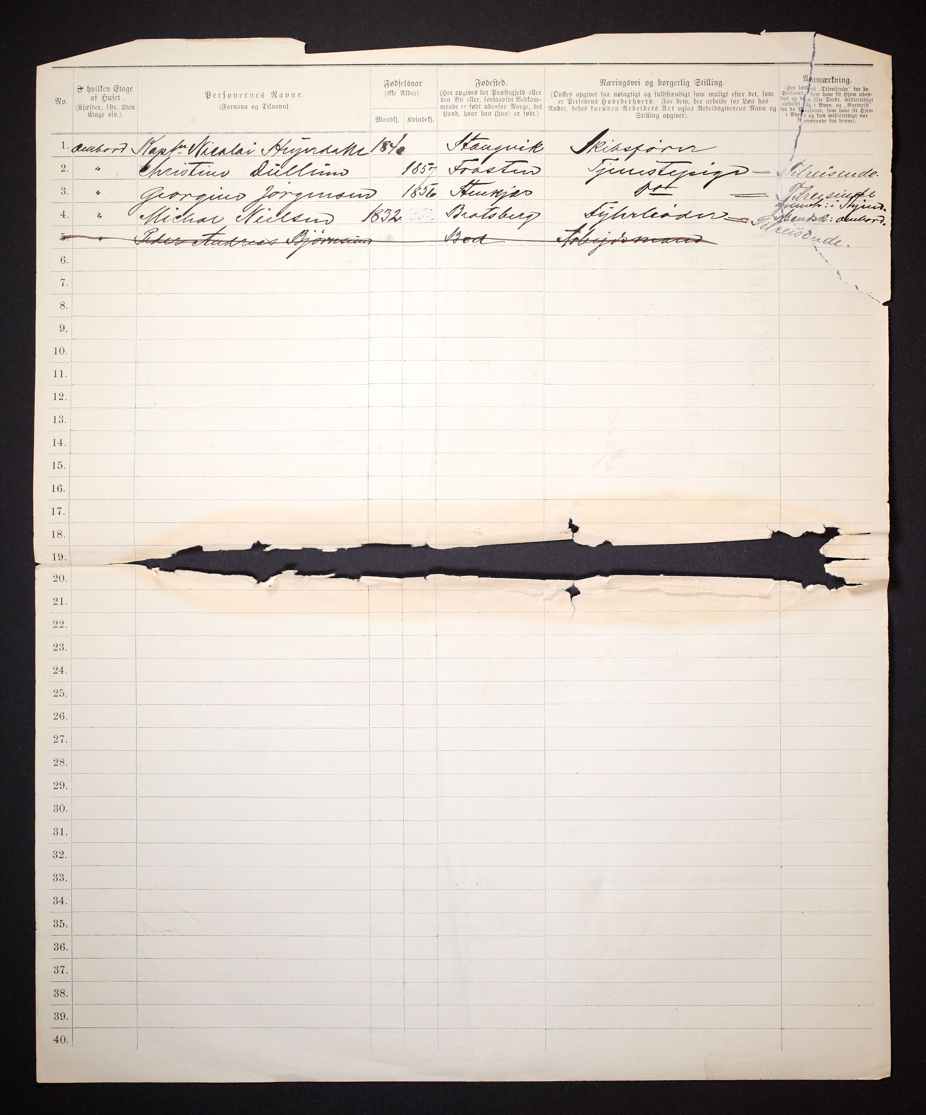 SAT, 1885 census for 1503 Kristiansund, 1885, p. 1559