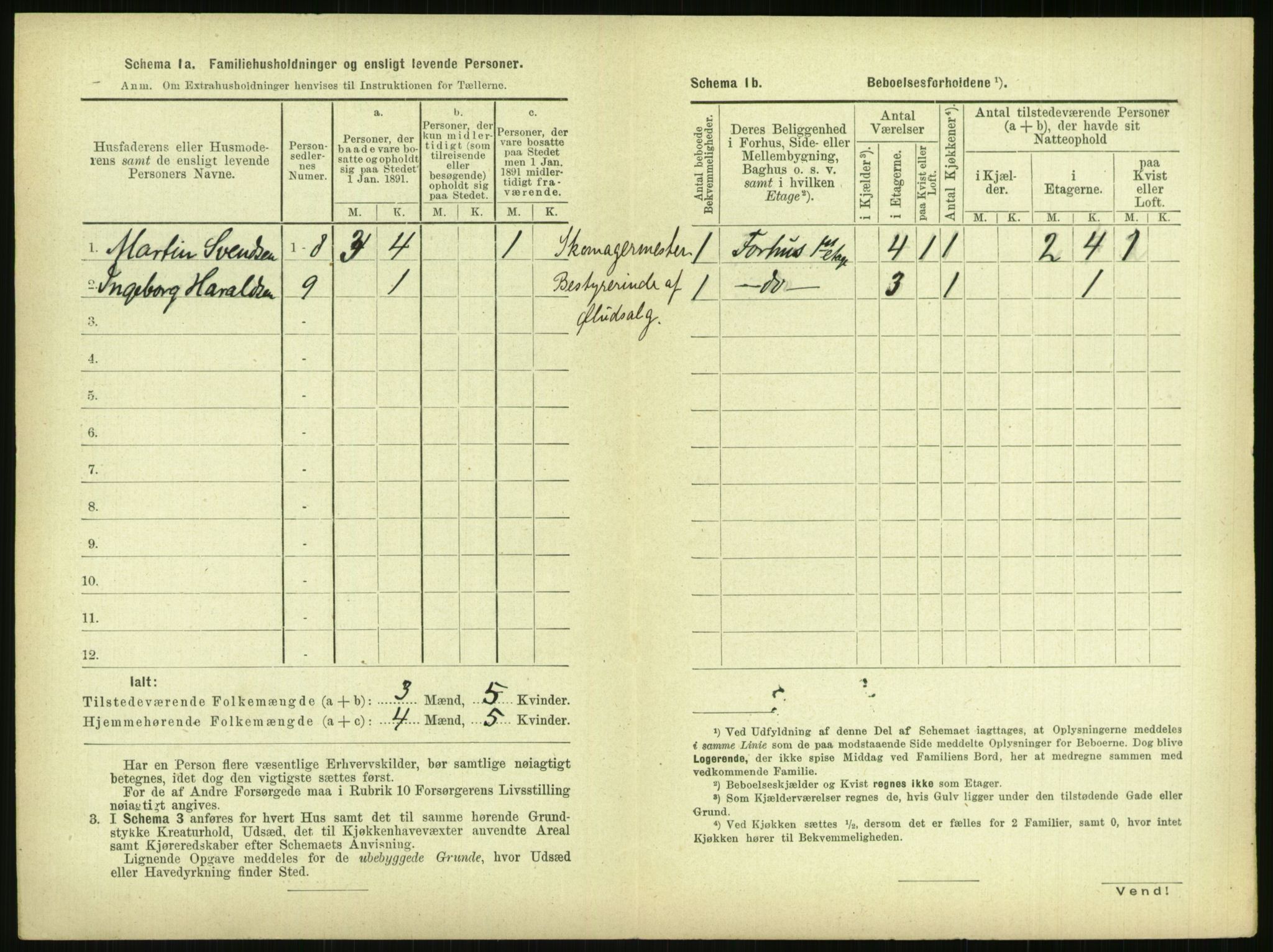 RA, 1891 census for 0806 Skien, 1891, p. 605