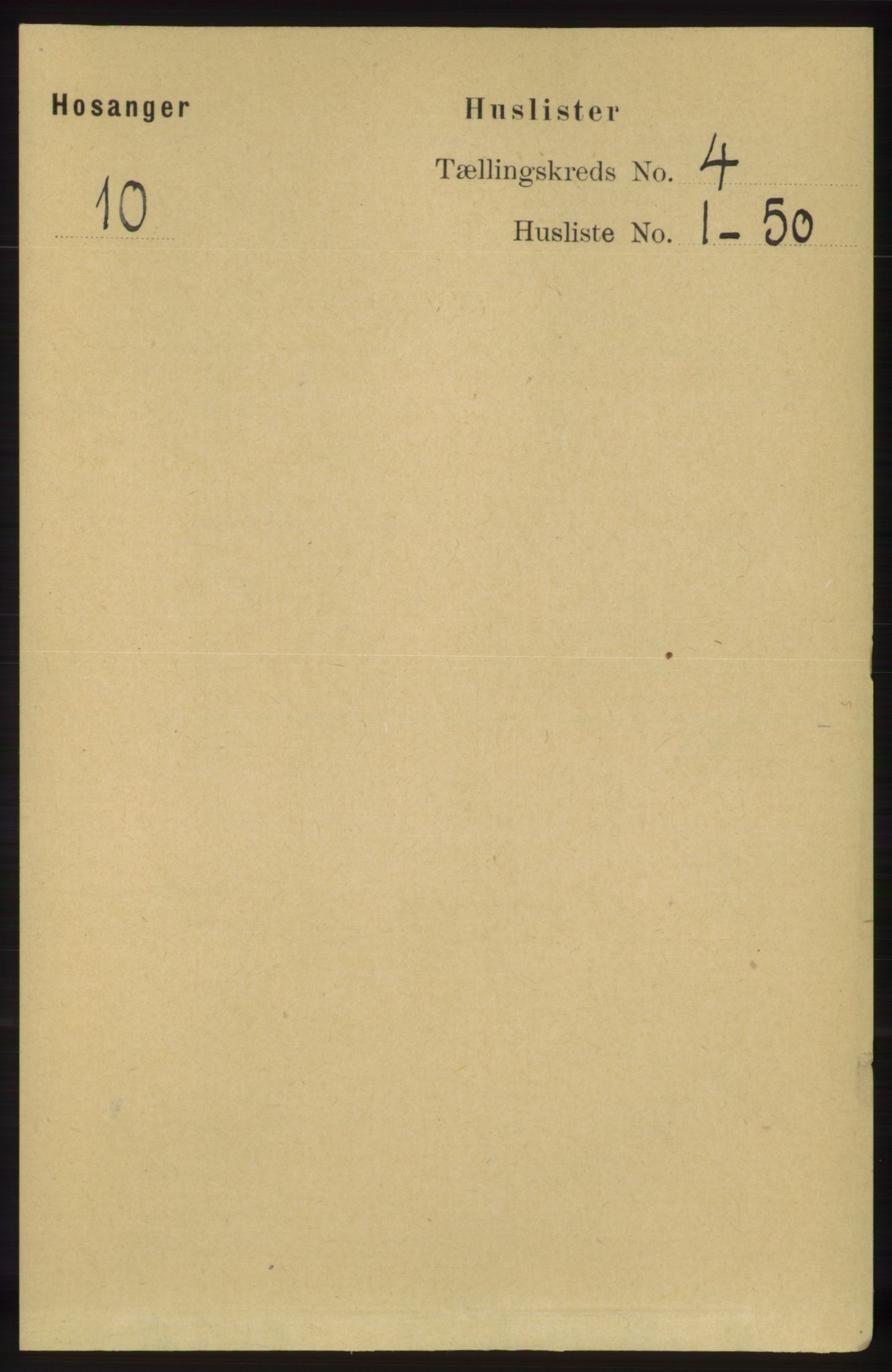 RA, 1891 census for 1253 Hosanger, 1891, p. 1388