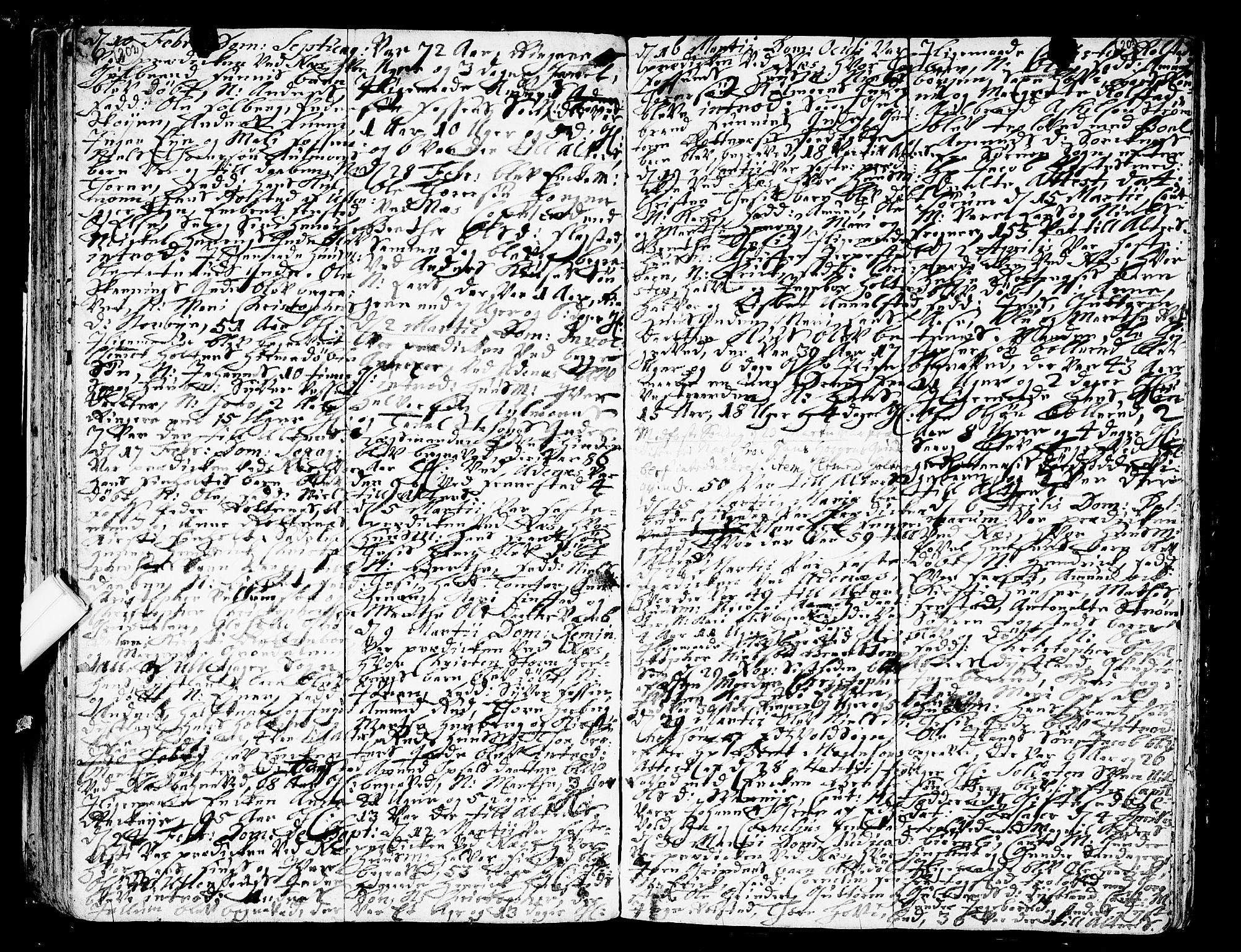 Nes prestekontor Kirkebøker, AV/SAO-A-10410/F/Fa/L0002: Parish register (official) no. I 2, 1717-1734, p. 202-203