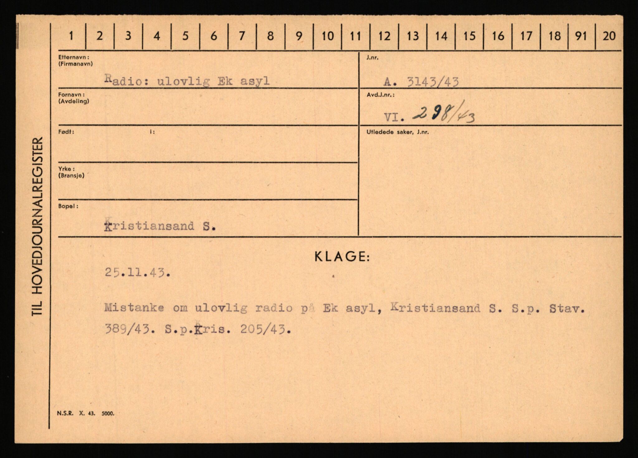 Statspolitiet - Hovedkontoret / Osloavdelingen, AV/RA-S-1329/C/Ca/L0013: Raa - Servold, 1943-1945, p. 88