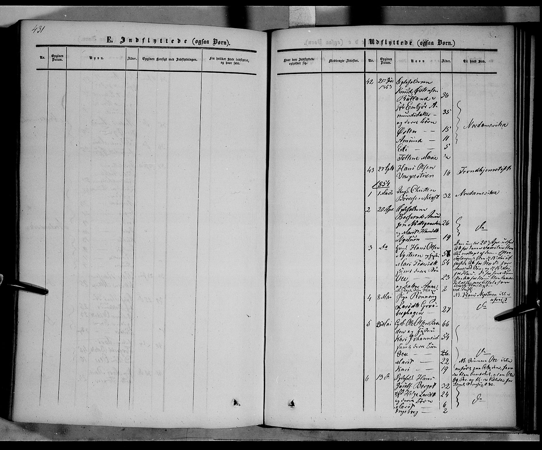 Nord-Fron prestekontor, SAH/PREST-080/H/Ha/Haa/L0001: Parish register (official) no. 1, 1851-1864, p. 431