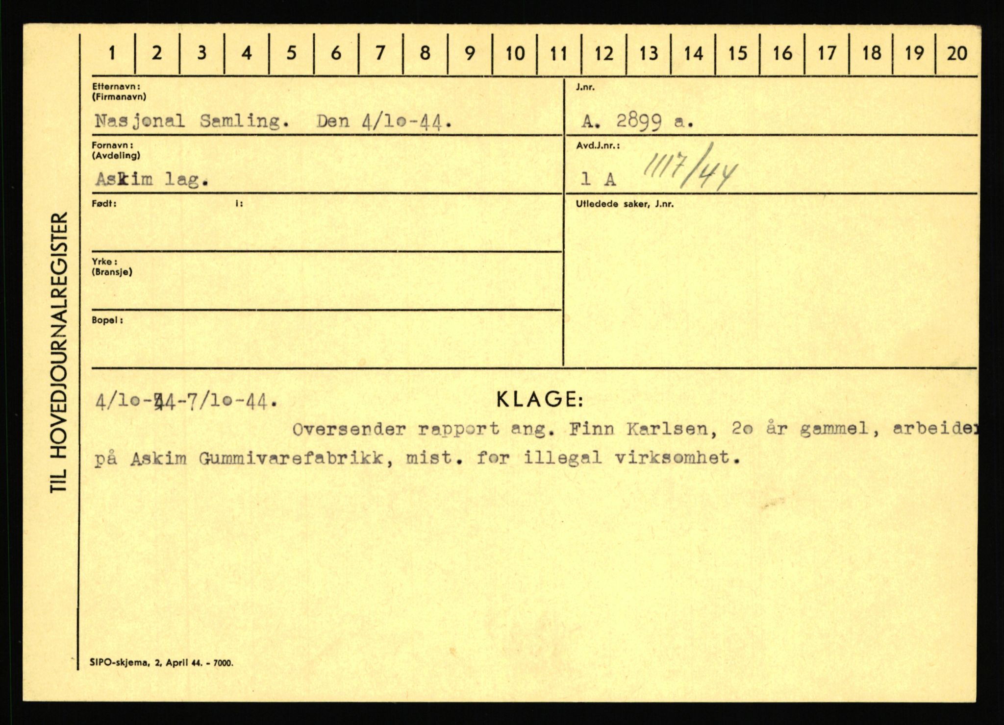 Statspolitiet - Hovedkontoret / Osloavdelingen, AV/RA-S-1329/C/Ca/L0011: Molberg - Nøstvold, 1943-1945, p. 1234