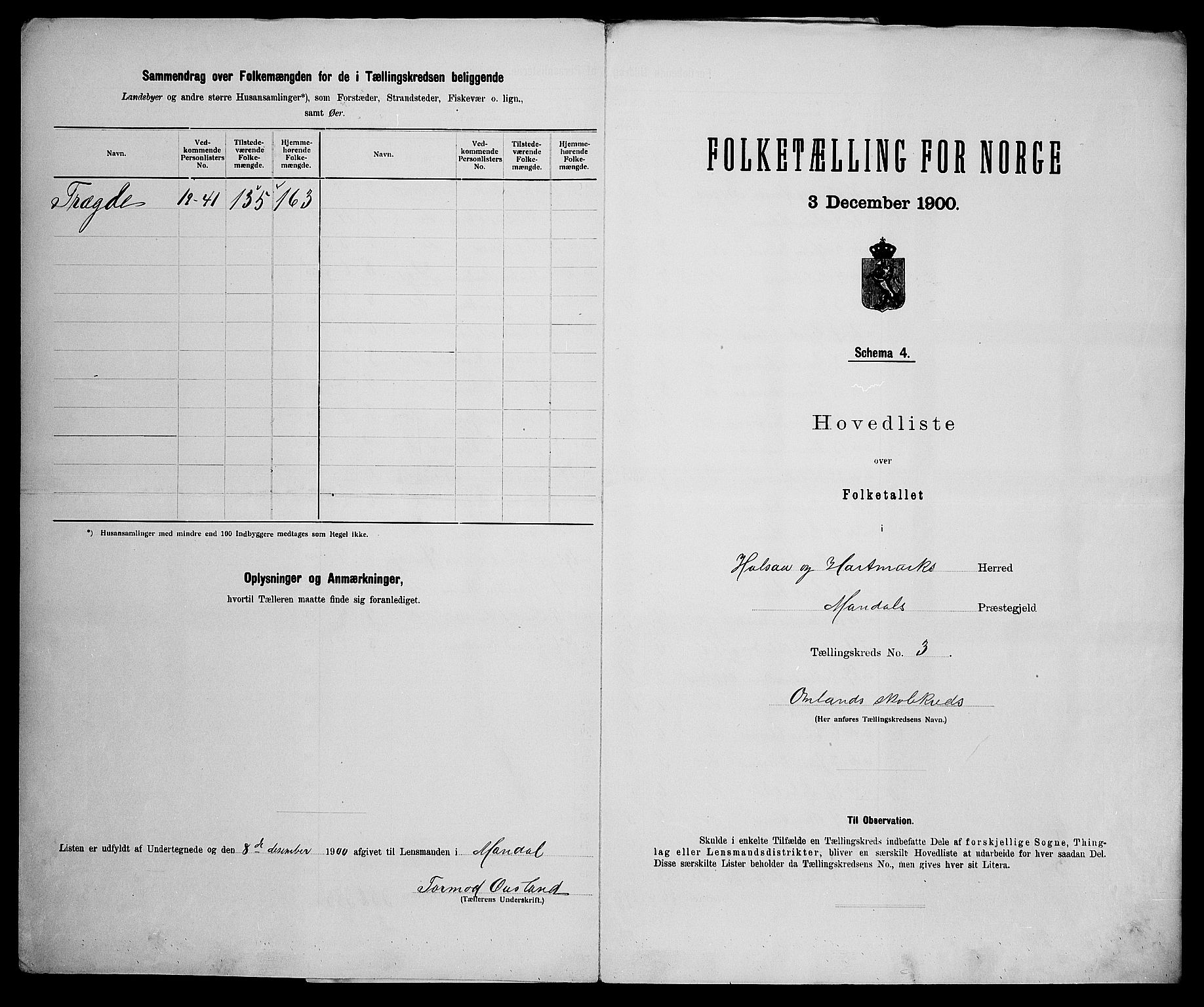 SAK, 1900 census for Halse og Harkmark, 1900, p. 21