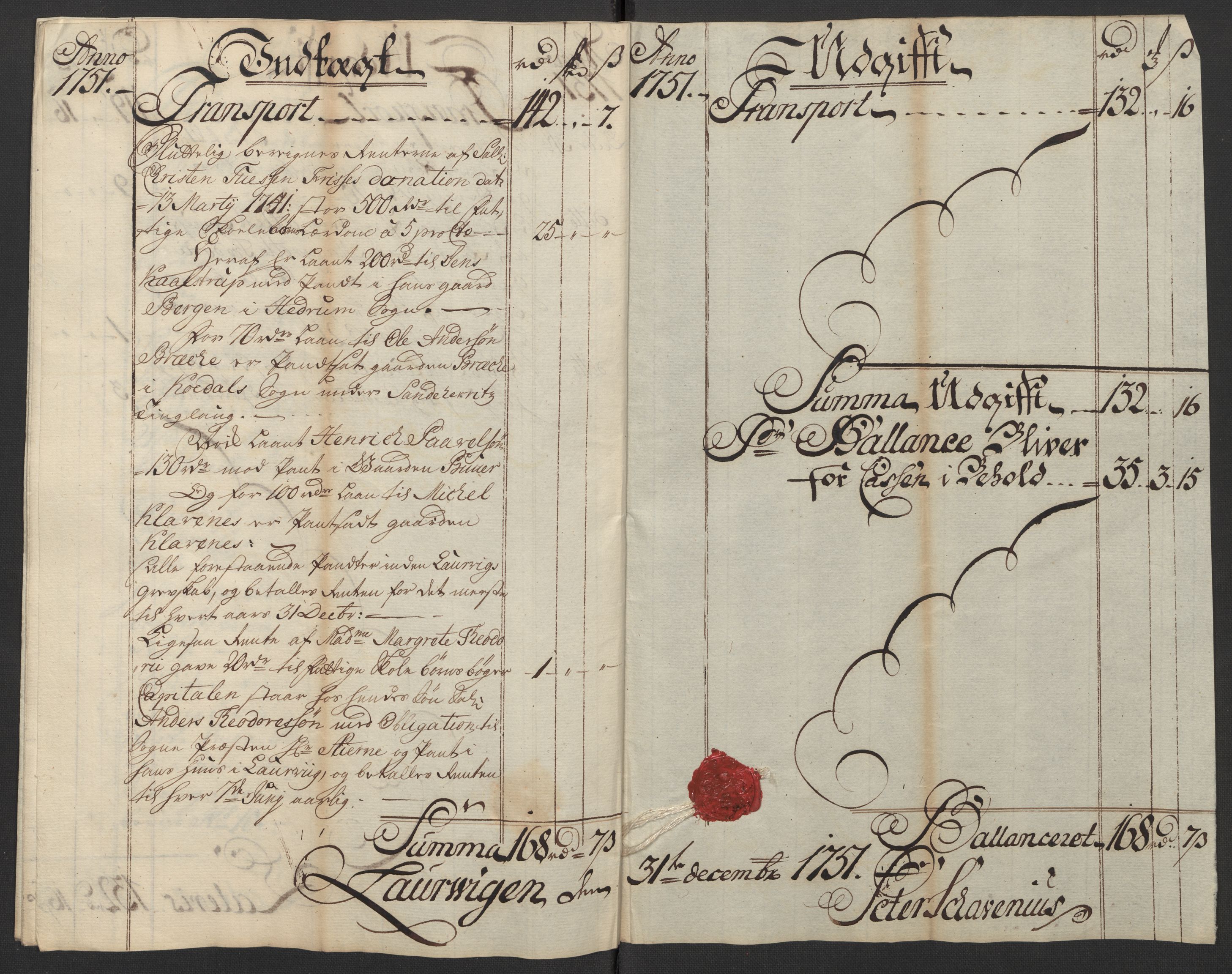 Kristiania tukthus, AV/SAO-A-10644/A/Ad/Adb/L0011: Innkomne skriv, rapporter og regnskap, 1742-1783, p. 73