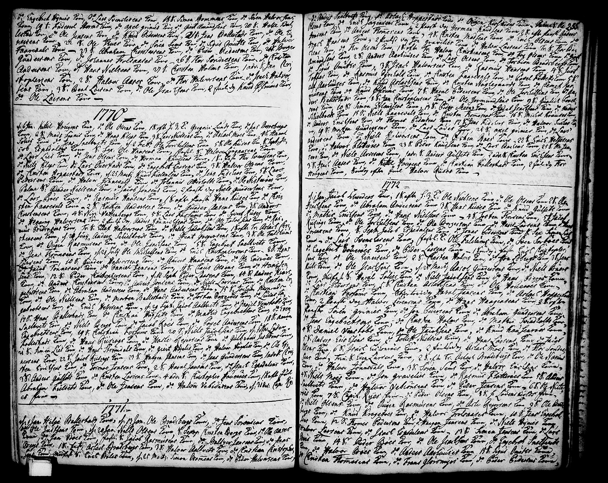 Gjerpen kirkebøker, SAKO/A-265/F/Fa/L0002: Parish register (official) no. I 2, 1747-1795, p. 255