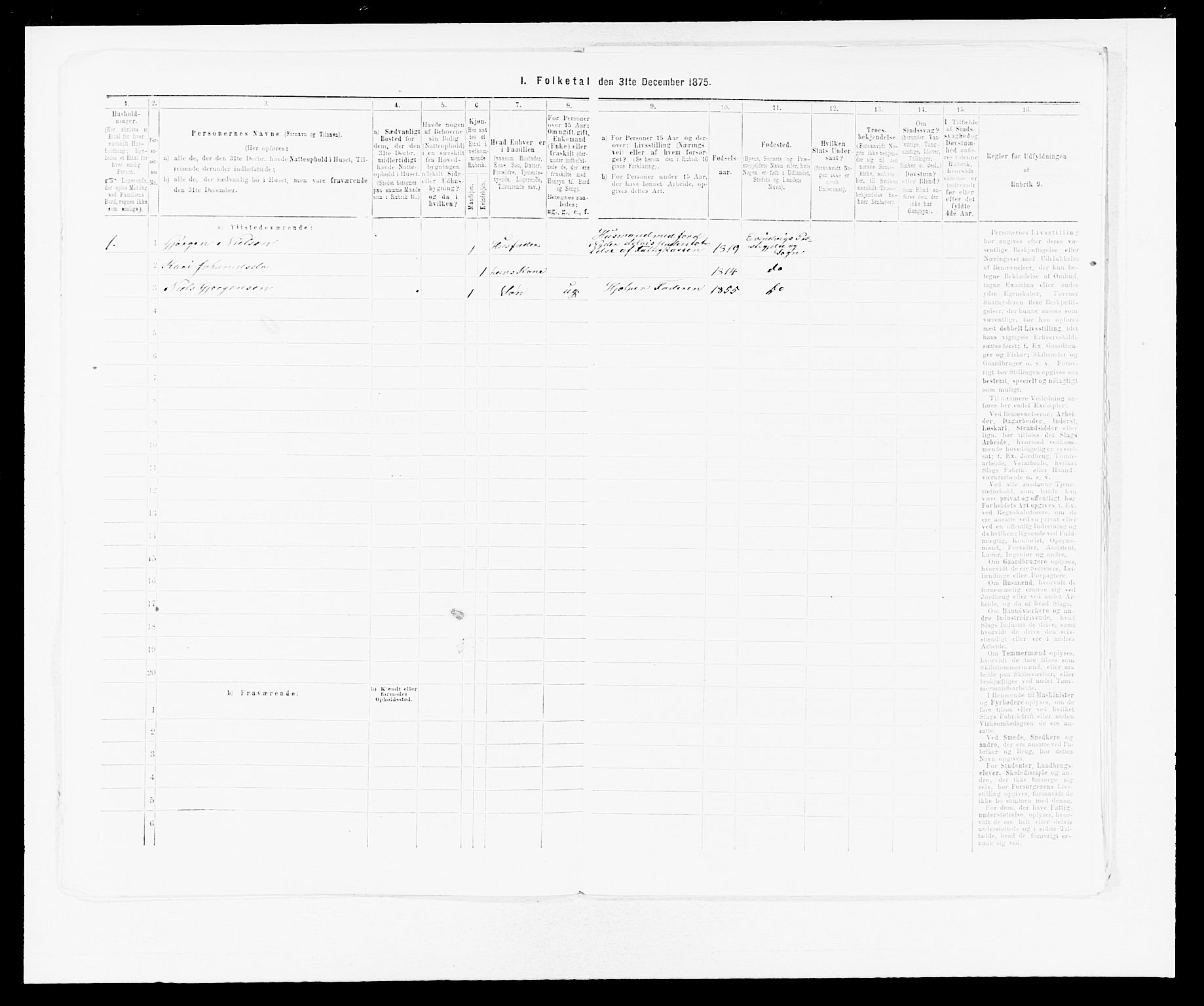 SAB, 1875 census for 1411P Eivindvik, 1875, p. 922