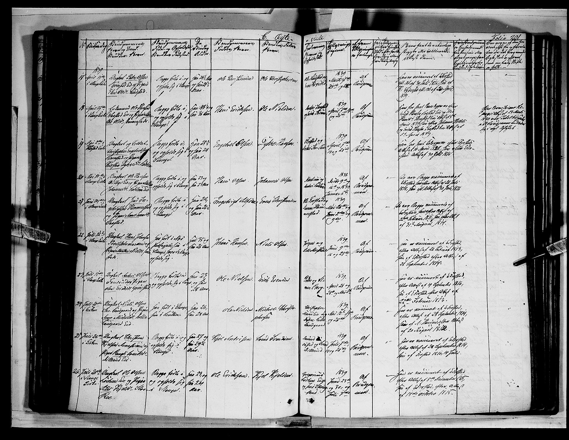 Stange prestekontor, AV/SAH-PREST-002/K/L0010: Parish register (official) no. 10, 1835-1845, p. 201