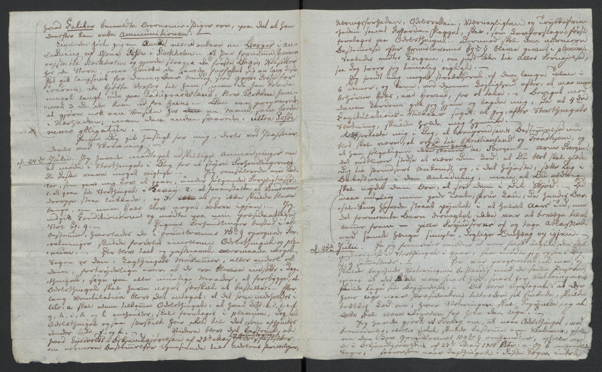 Christie, Wilhelm Frimann Koren, AV/RA-PA-0014/F/L0005: Christies dokumenter fra Stortinget, 1815-1816, p. 49