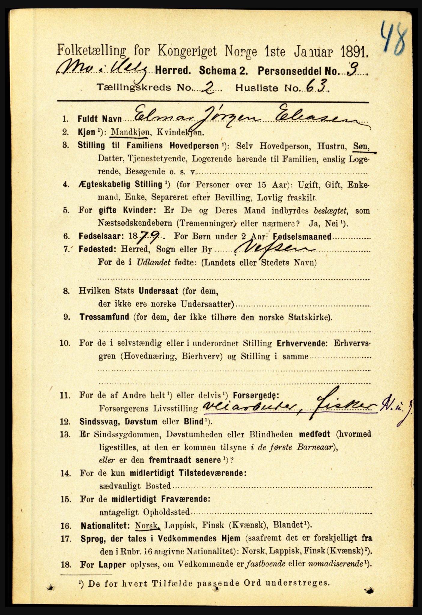 RA, 1891 census for 1833 Mo, 1891, p. 979