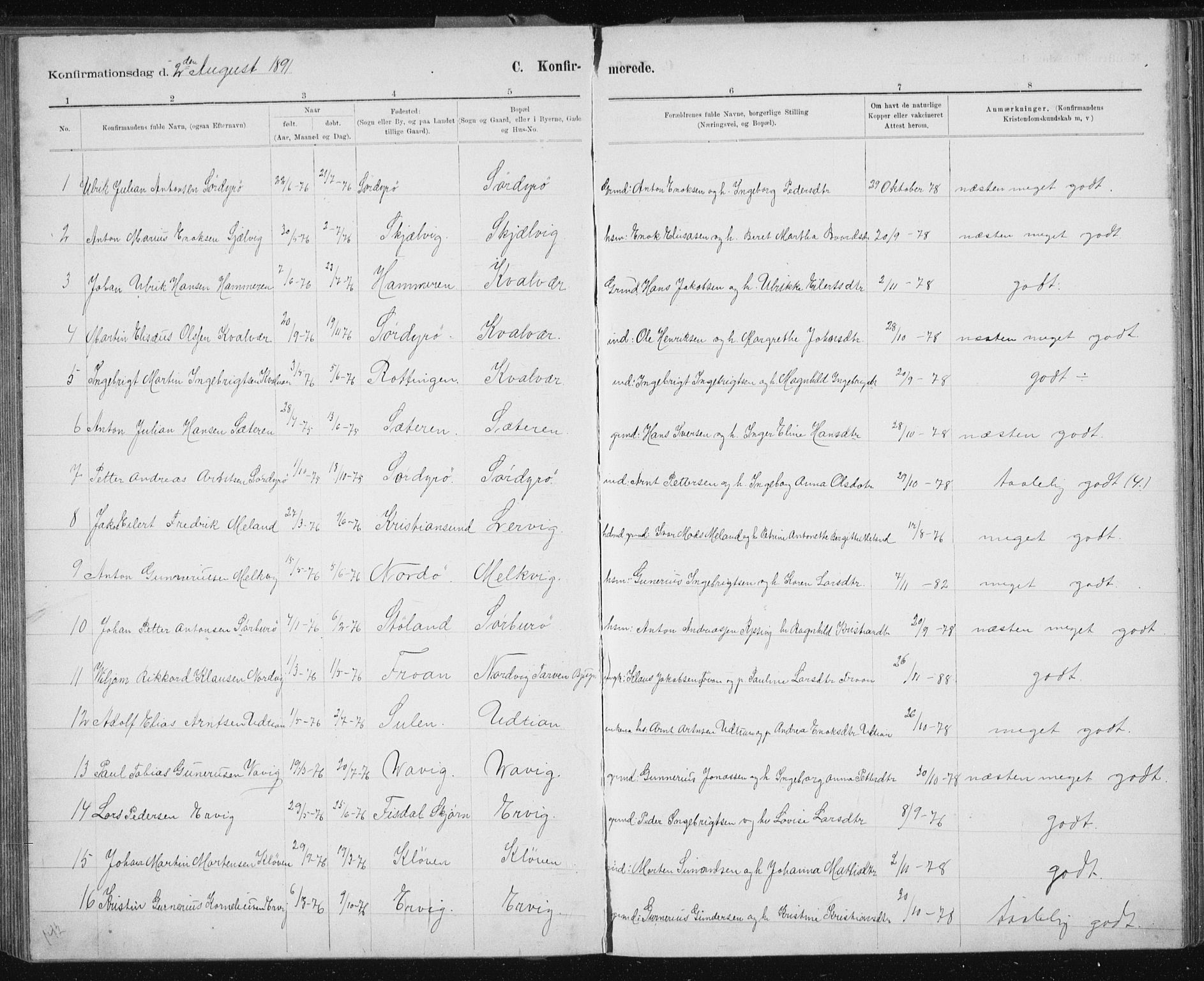 Ministerialprotokoller, klokkerbøker og fødselsregistre - Sør-Trøndelag, AV/SAT-A-1456/640/L0586: Parish register (copy) no. 640C03b, 1891-1908