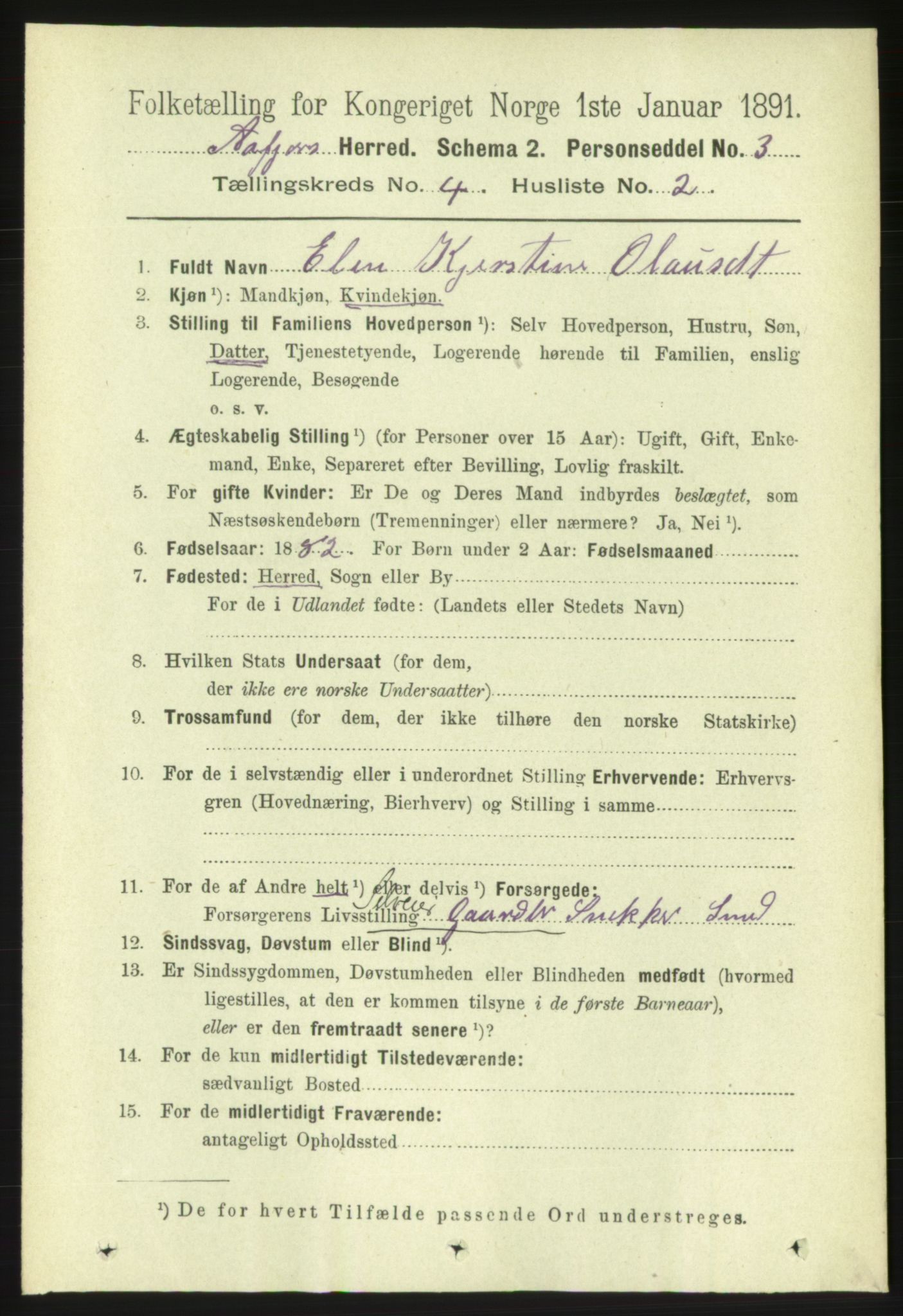 RA, 1891 census for 1630 Åfjord, 1891, p. 798