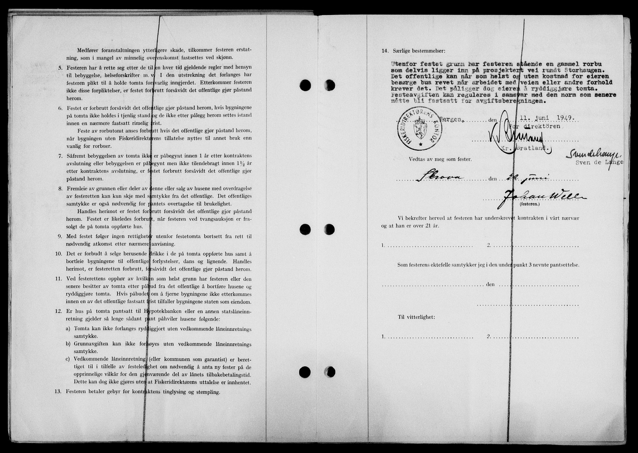 Lofoten sorenskriveri, SAT/A-0017/1/2/2C/L0021a: Mortgage book no. 21a, 1949-1949, Diary no: : 1449/1949