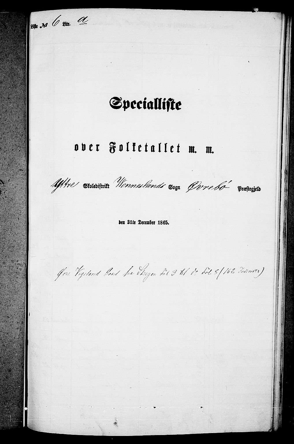 RA, 1865 census for Øvrebø, 1865, p. 105