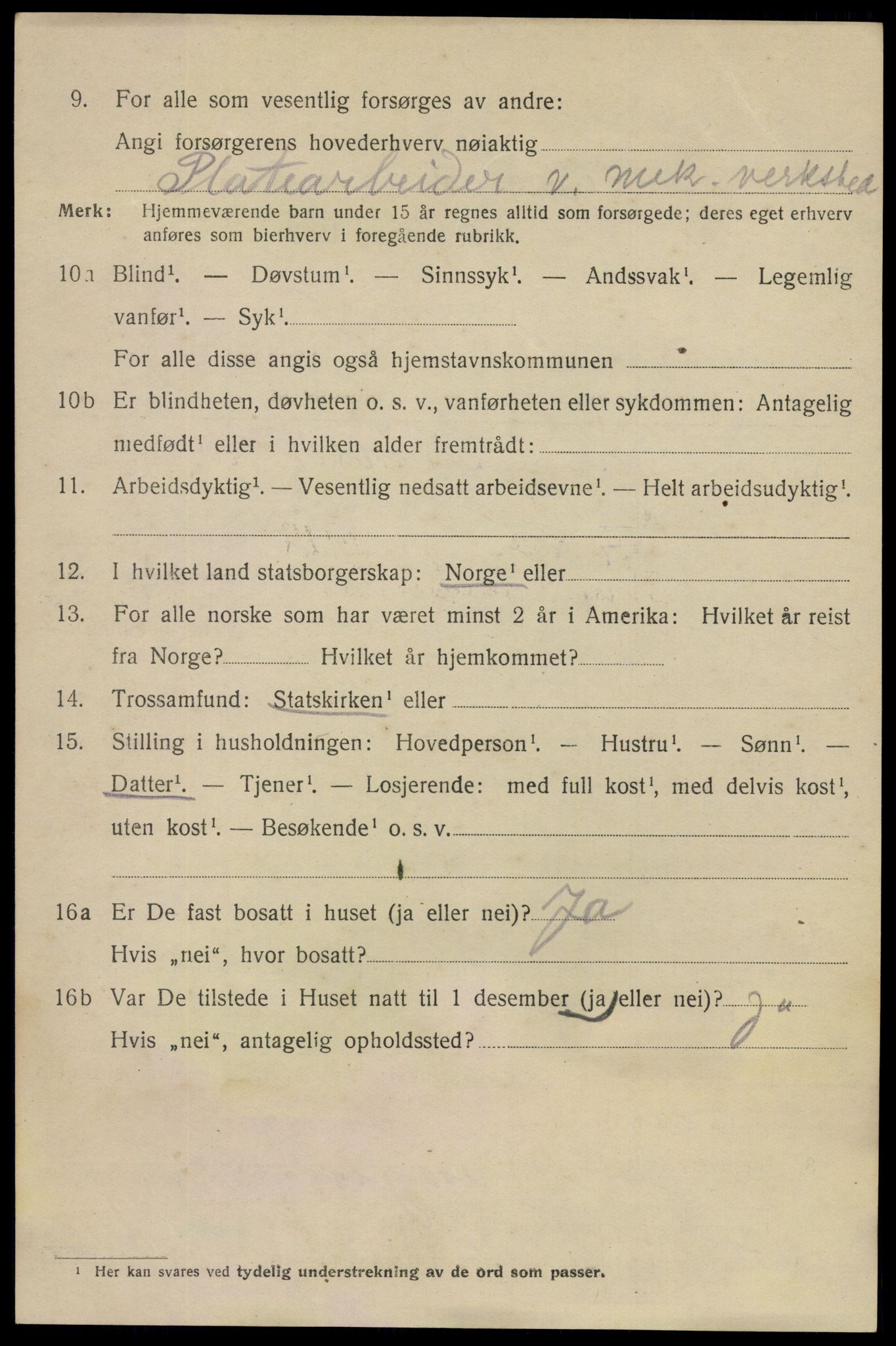 SAO, 1920 census for Fredrikstad, 1920, p. 31040