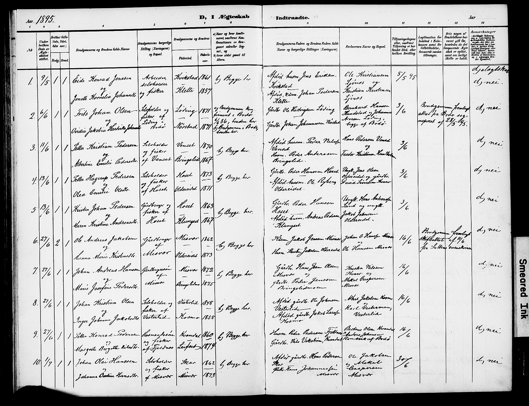 Ministerialprotokoller, klokkerbøker og fødselsregistre - Nordland, AV/SAT-A-1459/852/L0755: Parish register (copy) no. 852C06, 1895-1902