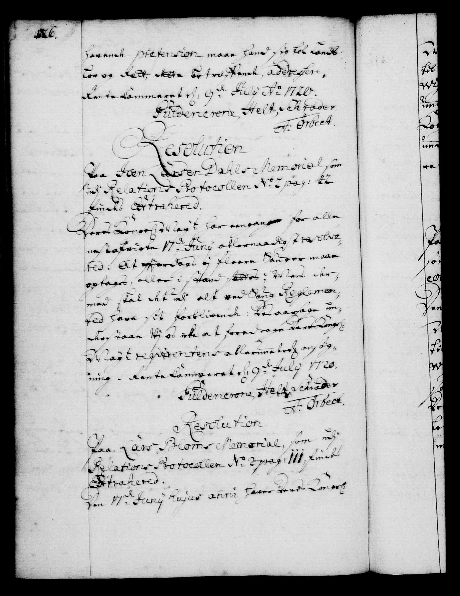 Rentekammeret, Kammerkanselliet, AV/RA-EA-3111/G/Gg/Gga/L0001: Norsk ekspedisjonsprotokoll med register (merket RK 53.1), 1720-1723, p. 126