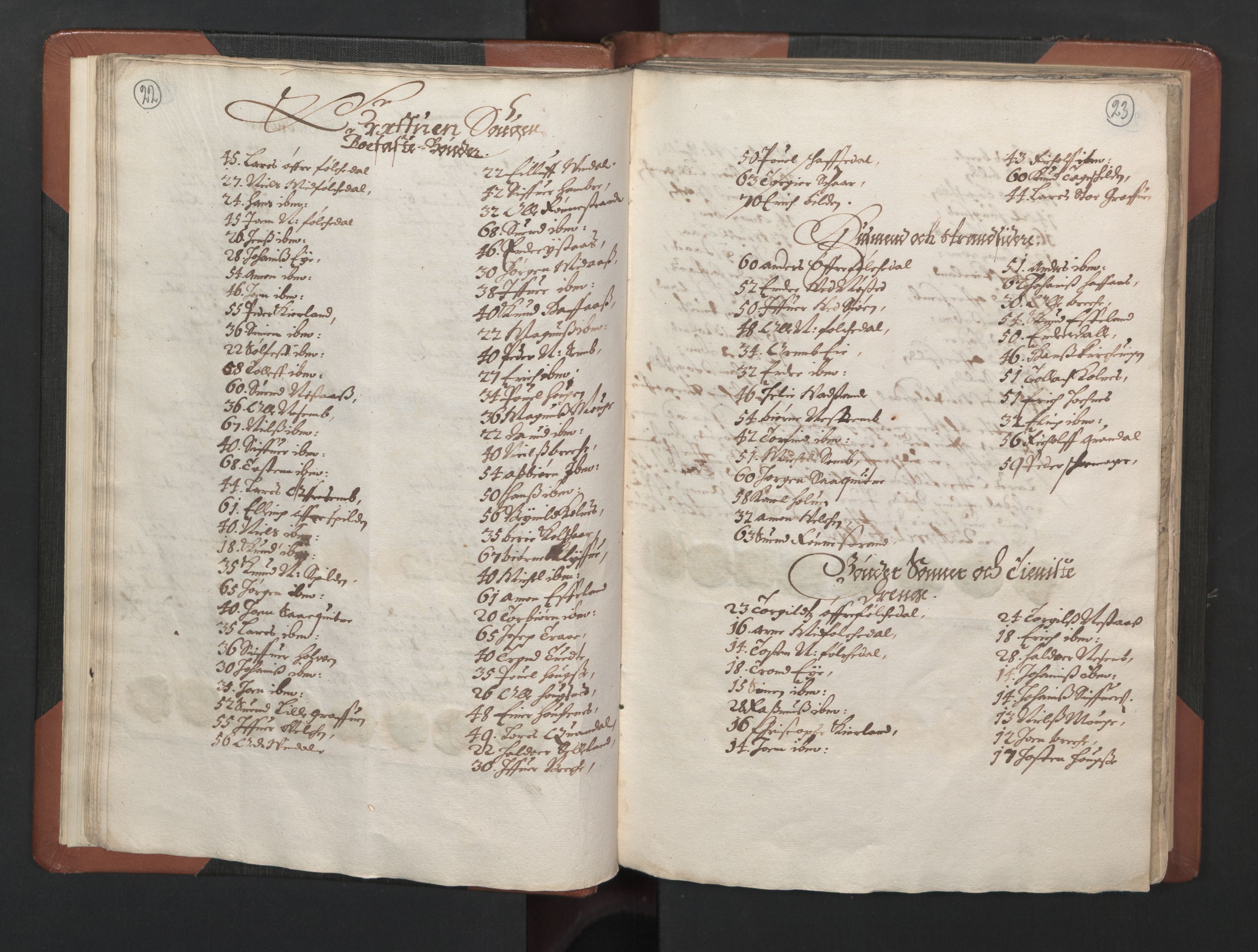 RA, Bailiff's Census 1664-1666, no. 14: Hardanger len, Ytre Sogn fogderi and Indre Sogn fogderi, 1664-1665, p. 22-23