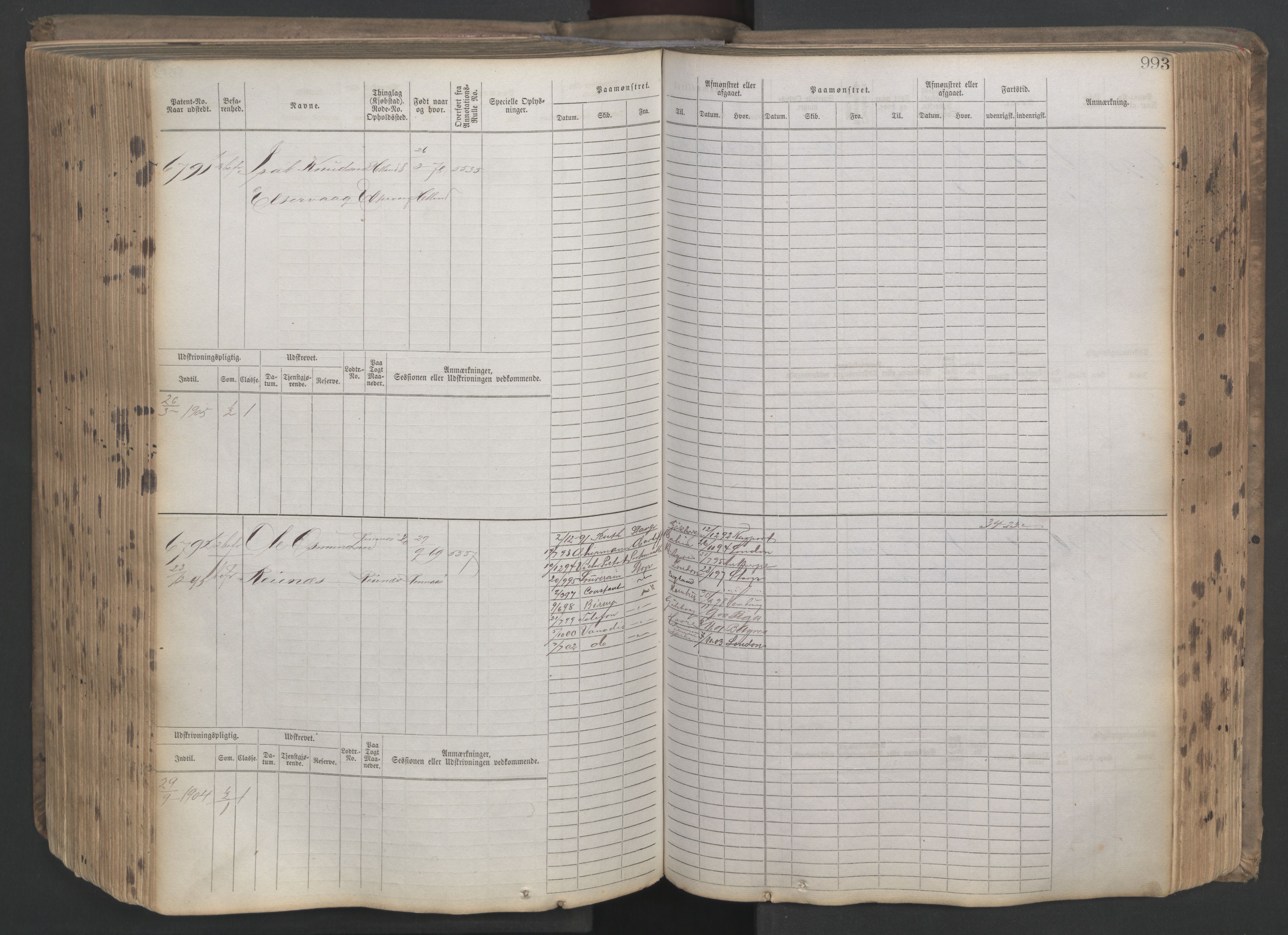 Stavanger sjømannskontor, AV/SAST-A-102006/F/Fb/Fbb/L0021: Sjøfartshovedrulle patnentnr. 6005-7204 (dublett), 1887, p. 398