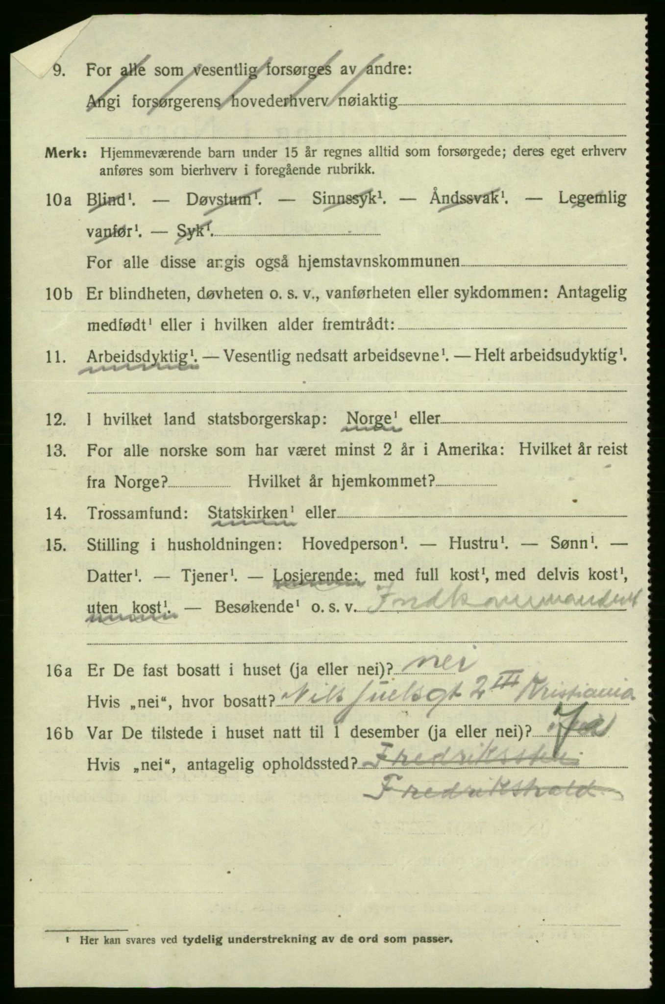 SAO, 1920 census for Fredrikshald, 1920, p. 11253