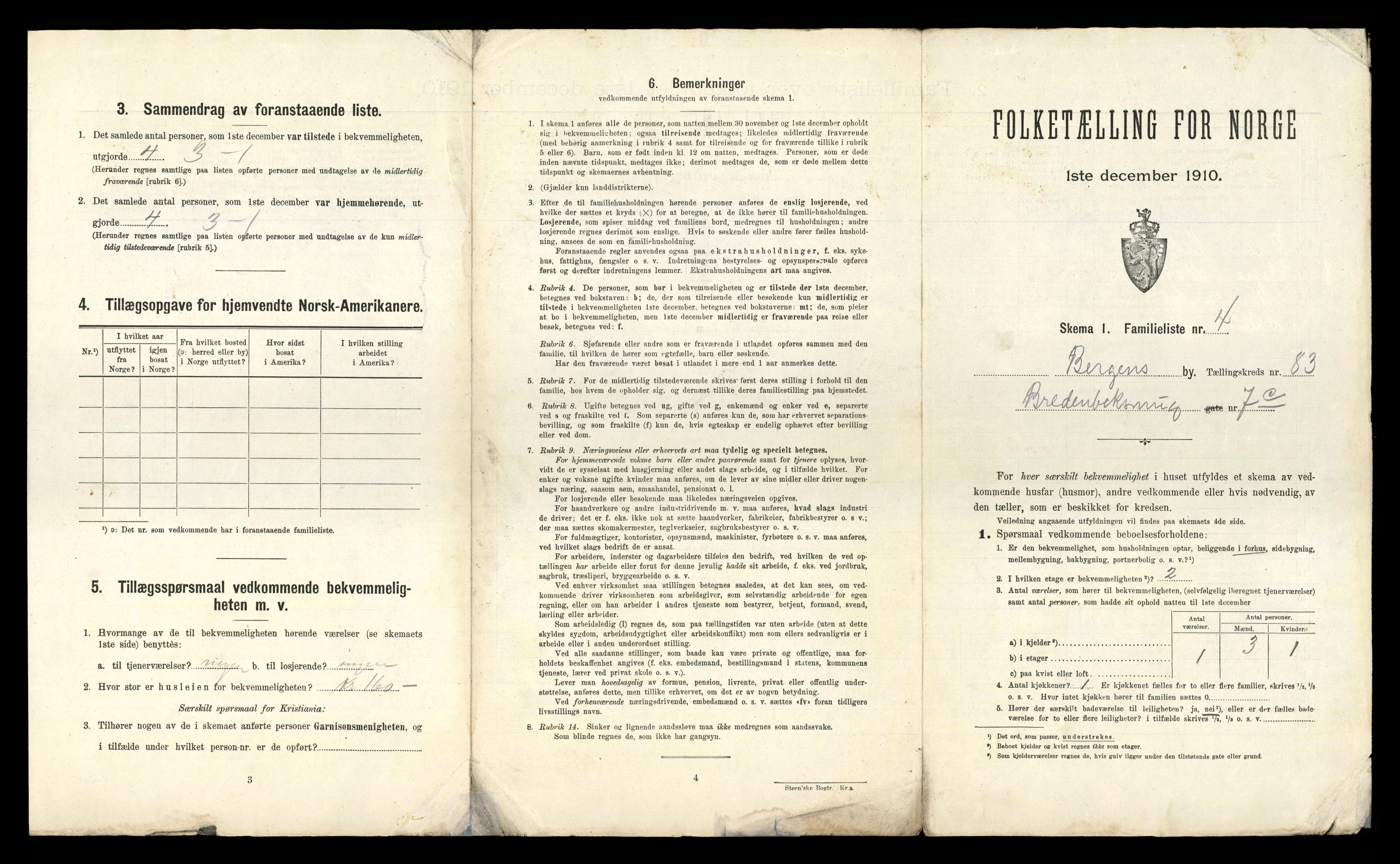 RA, 1910 census for Bergen, 1910, p. 29491