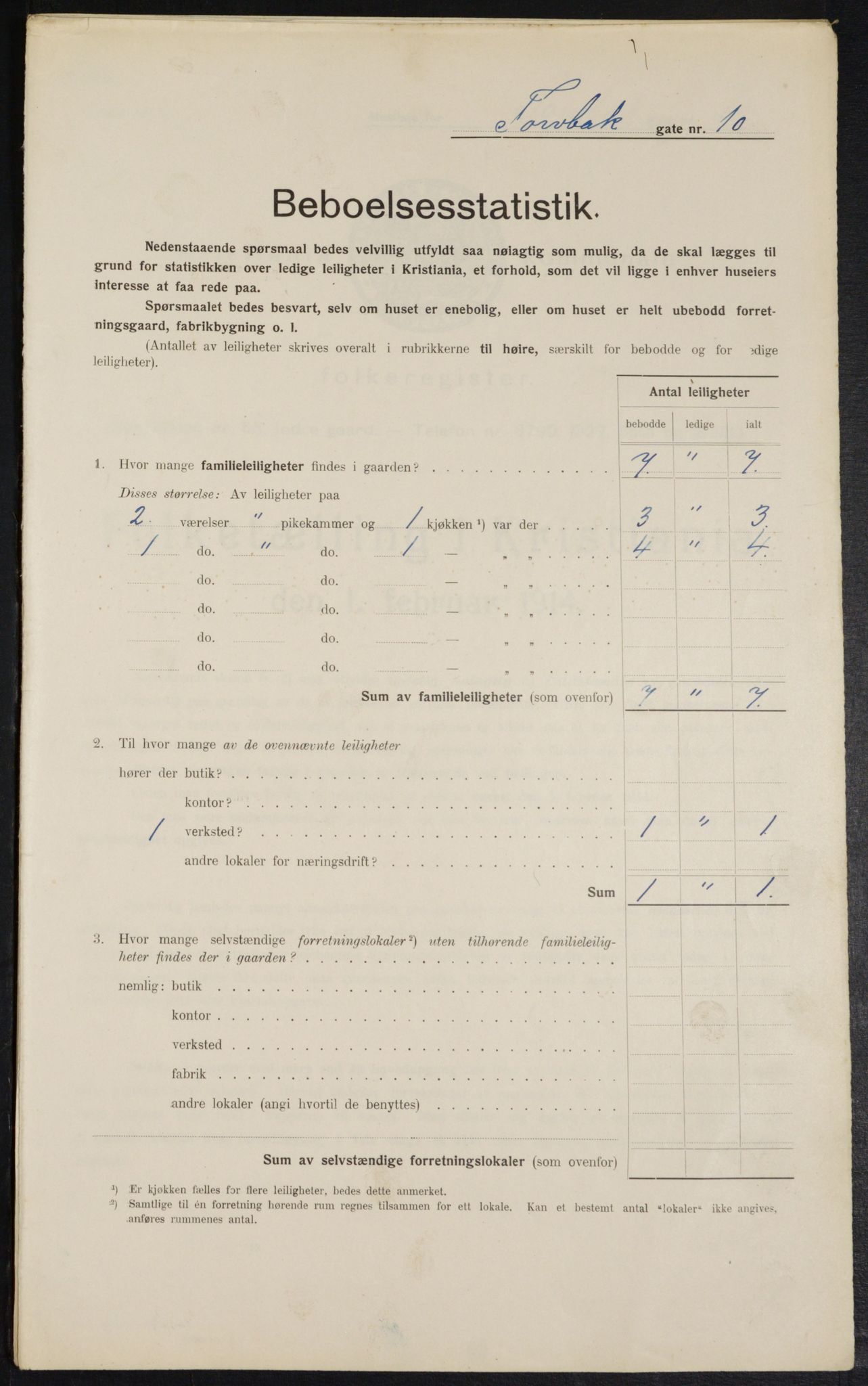 OBA, Municipal Census 1914 for Kristiania, 1914, p. 115943