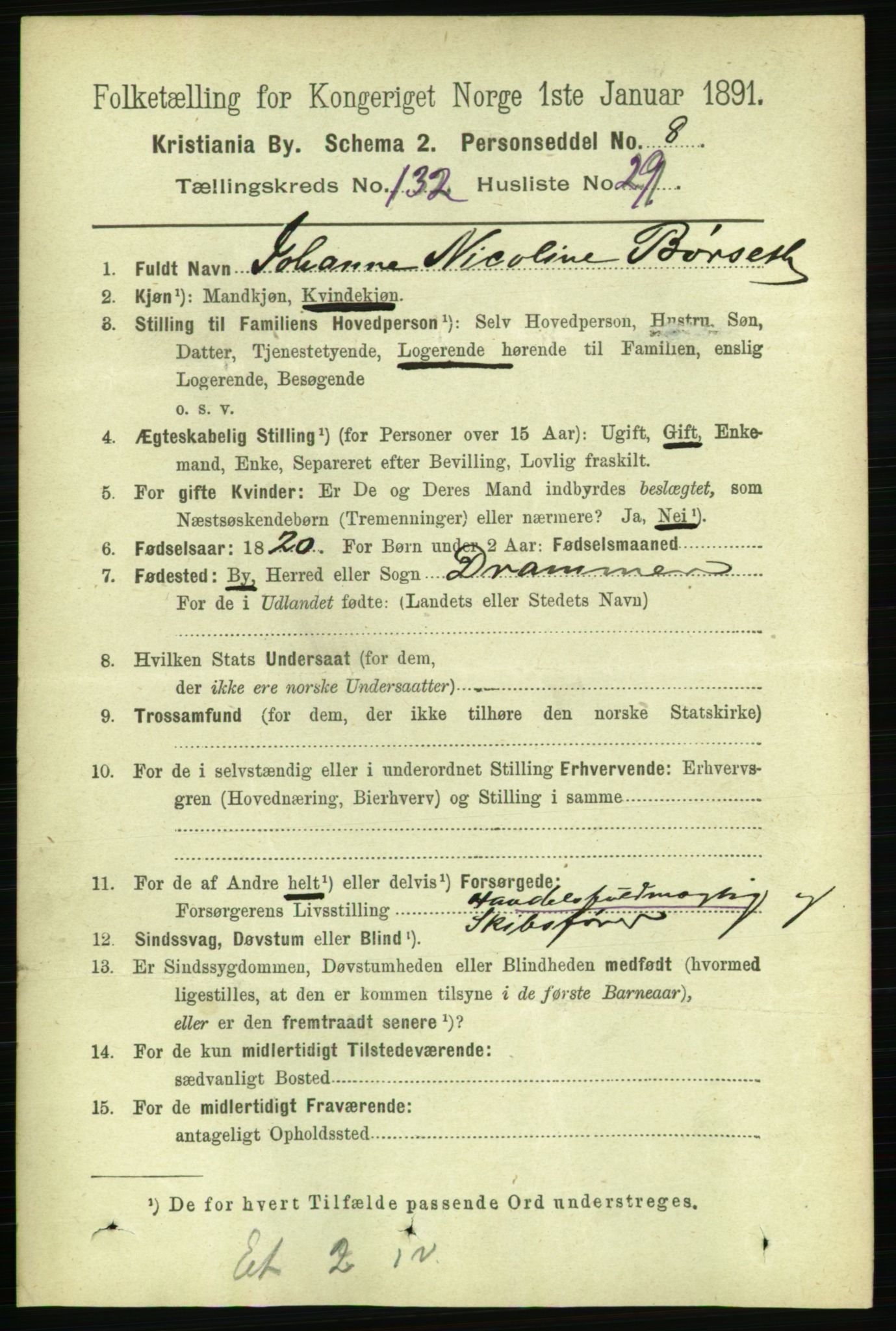 RA, 1891 census for 0301 Kristiania, 1891, p. 71802