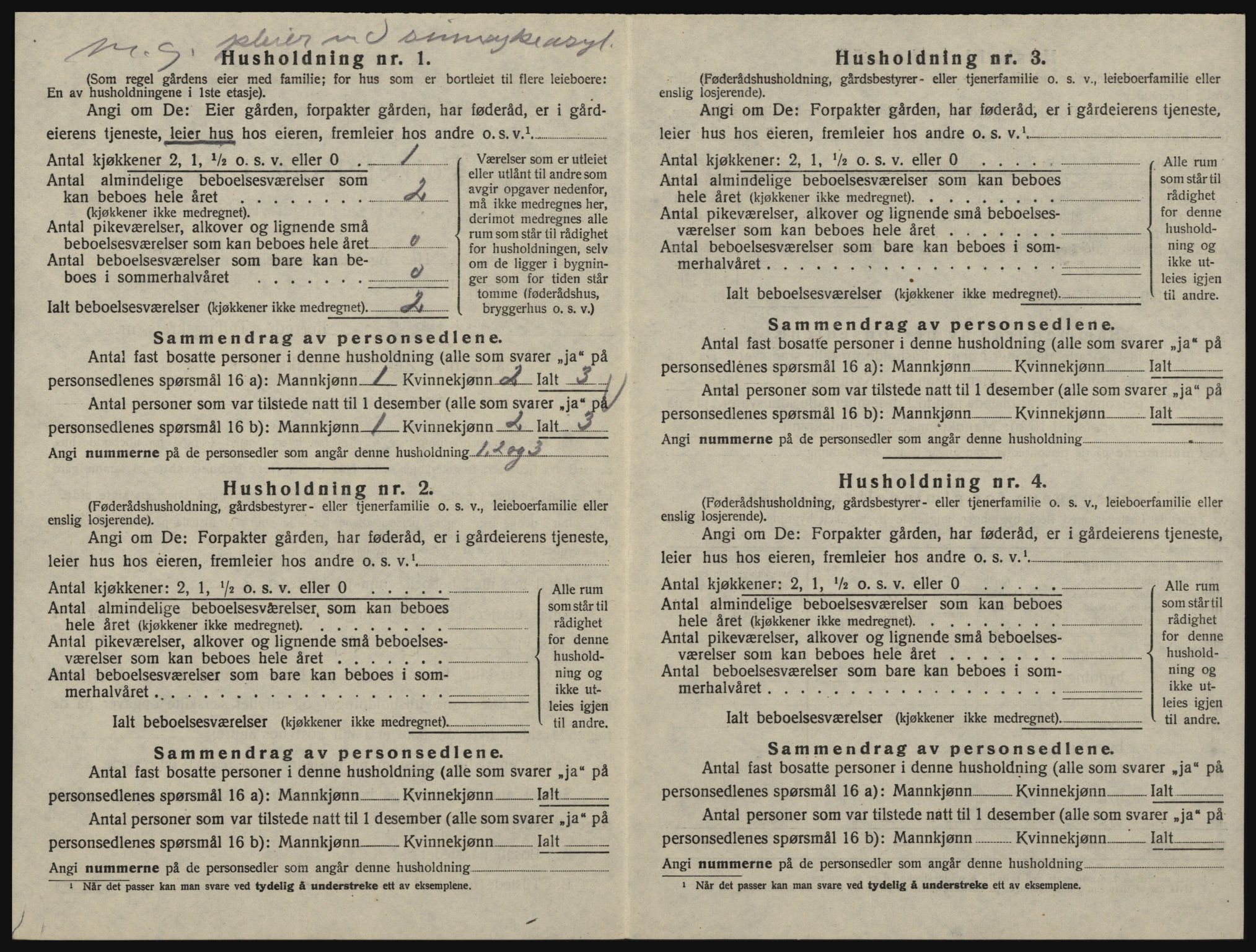 SAO, 1920 census for Glemmen, 1920, p. 2834