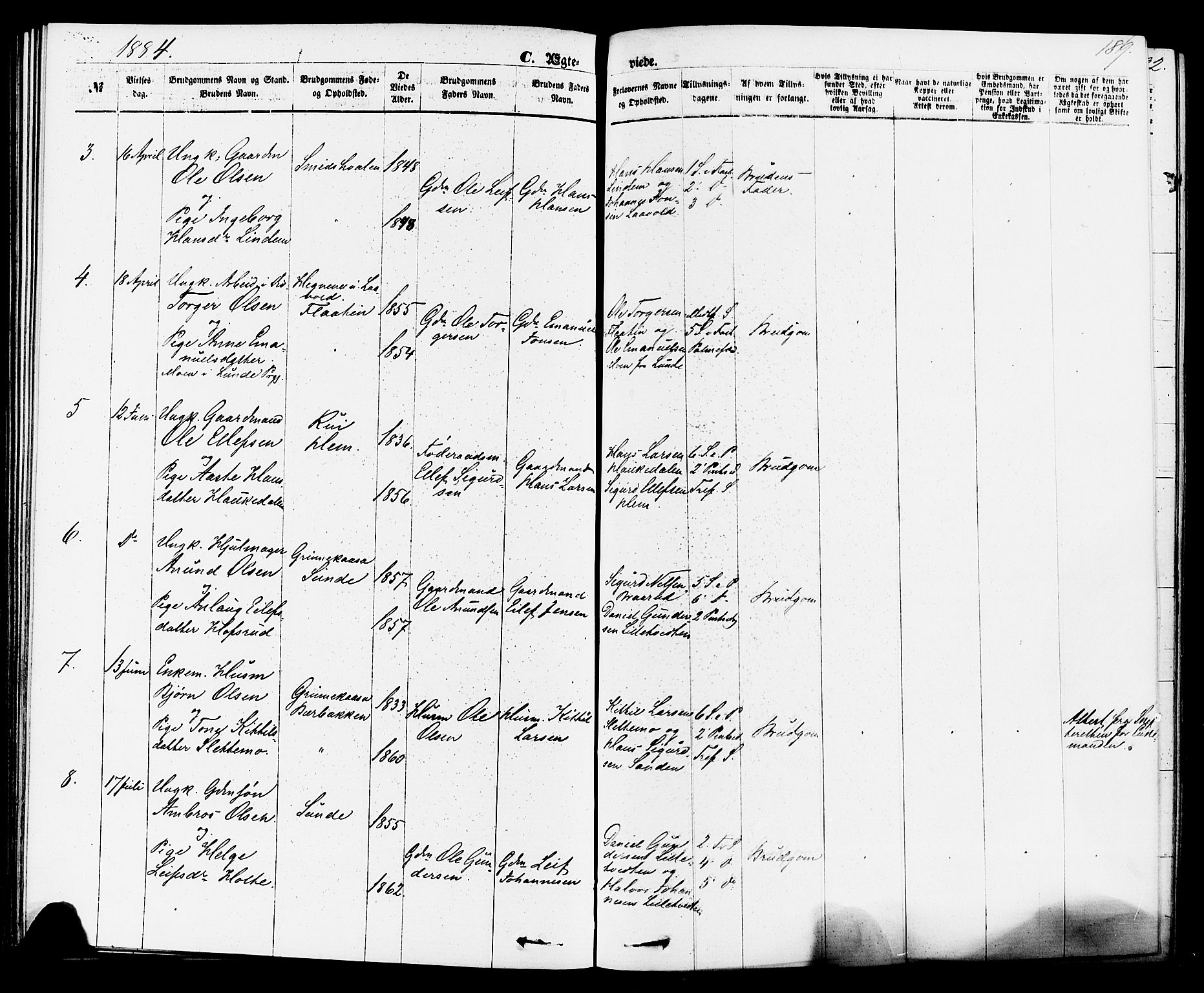Sauherad kirkebøker, SAKO/A-298/F/Fa/L0008: Parish register (official) no. I 8, 1873-1886, p. 189