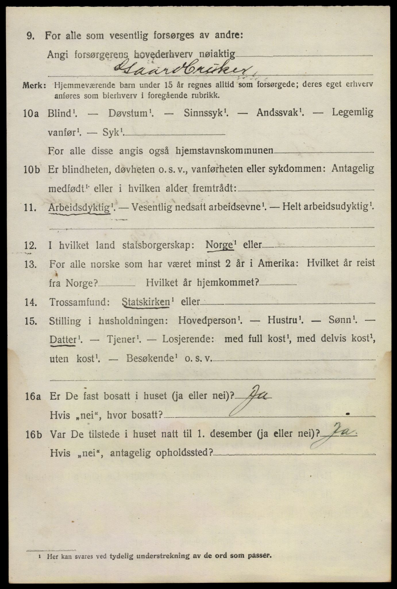 SAO, 1920 census for Fet, 1920, p. 6969