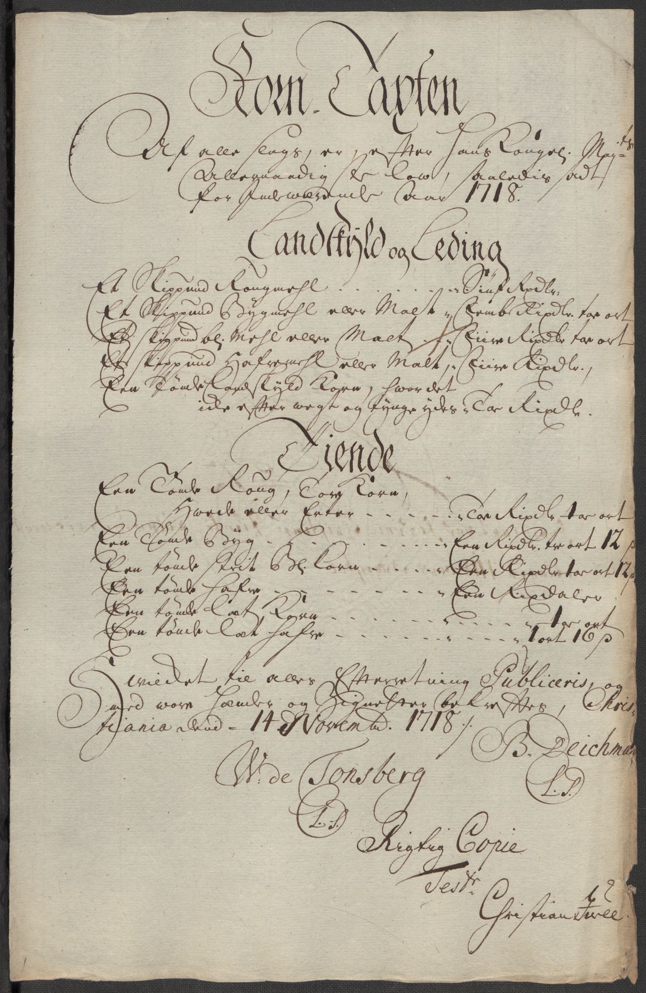 Rentekammeret inntil 1814, Reviderte regnskaper, Fogderegnskap, RA/EA-4092/R13/L0857: Fogderegnskap Solør, Odal og Østerdal, 1718, p. 160