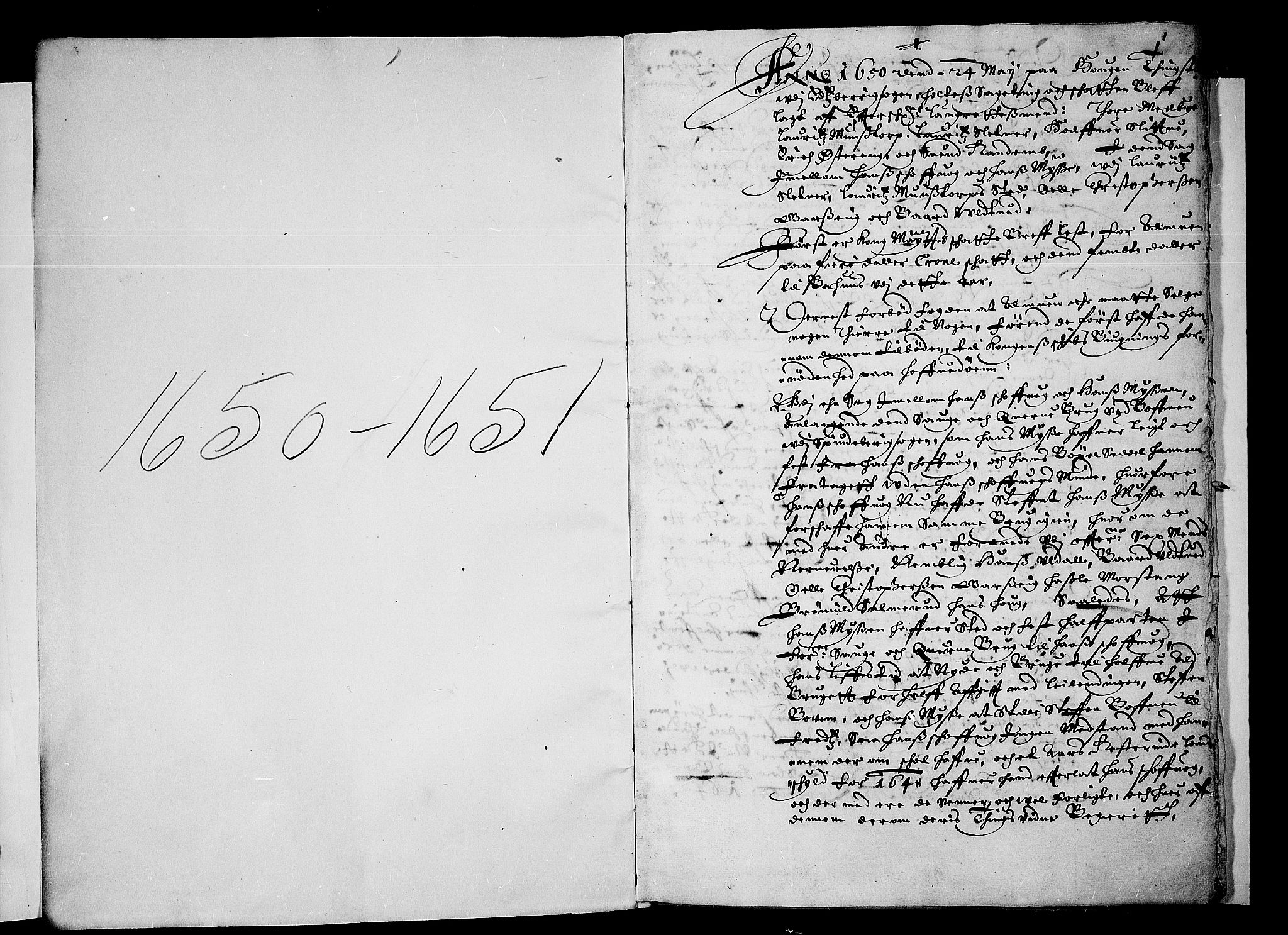Heggen og Frøland sorenskriveri I, SAO/A-11556/F/Fb/L0001: Tingbok, 1650-1651, p. 0b-1a