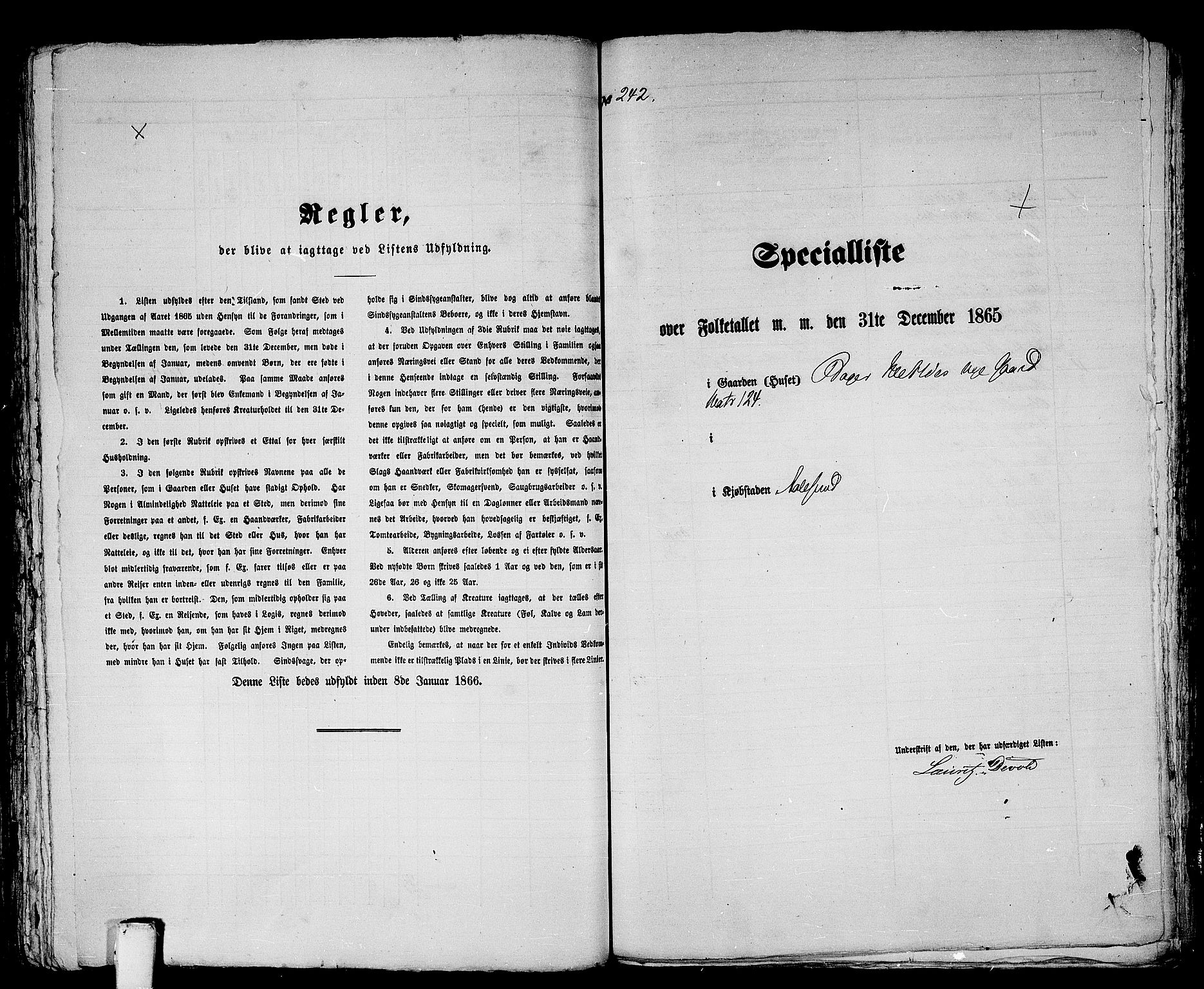 RA, 1865 census for Ålesund, 1865, p. 505