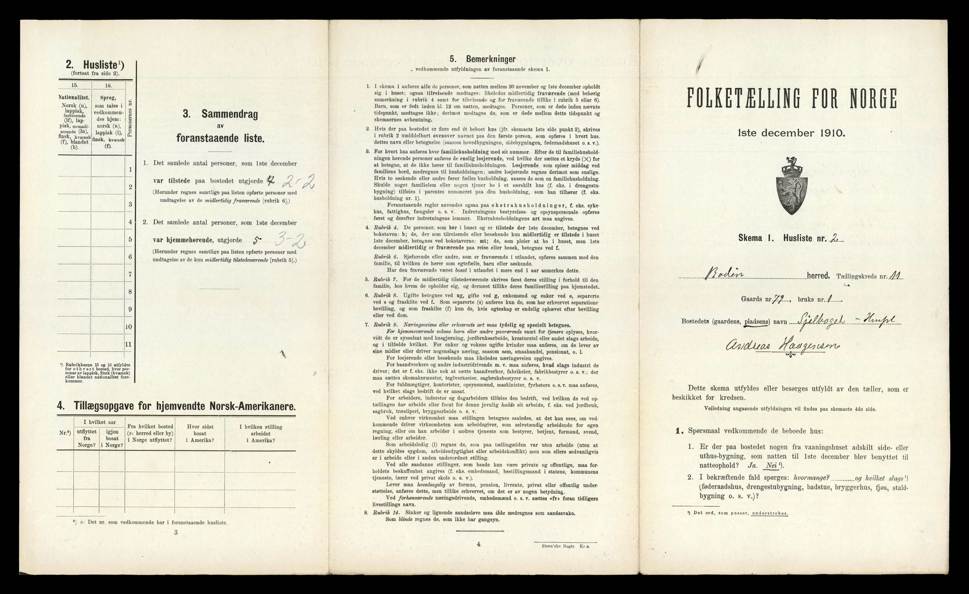 RA, 1910 census for Bodin, 1910, p. 1359
