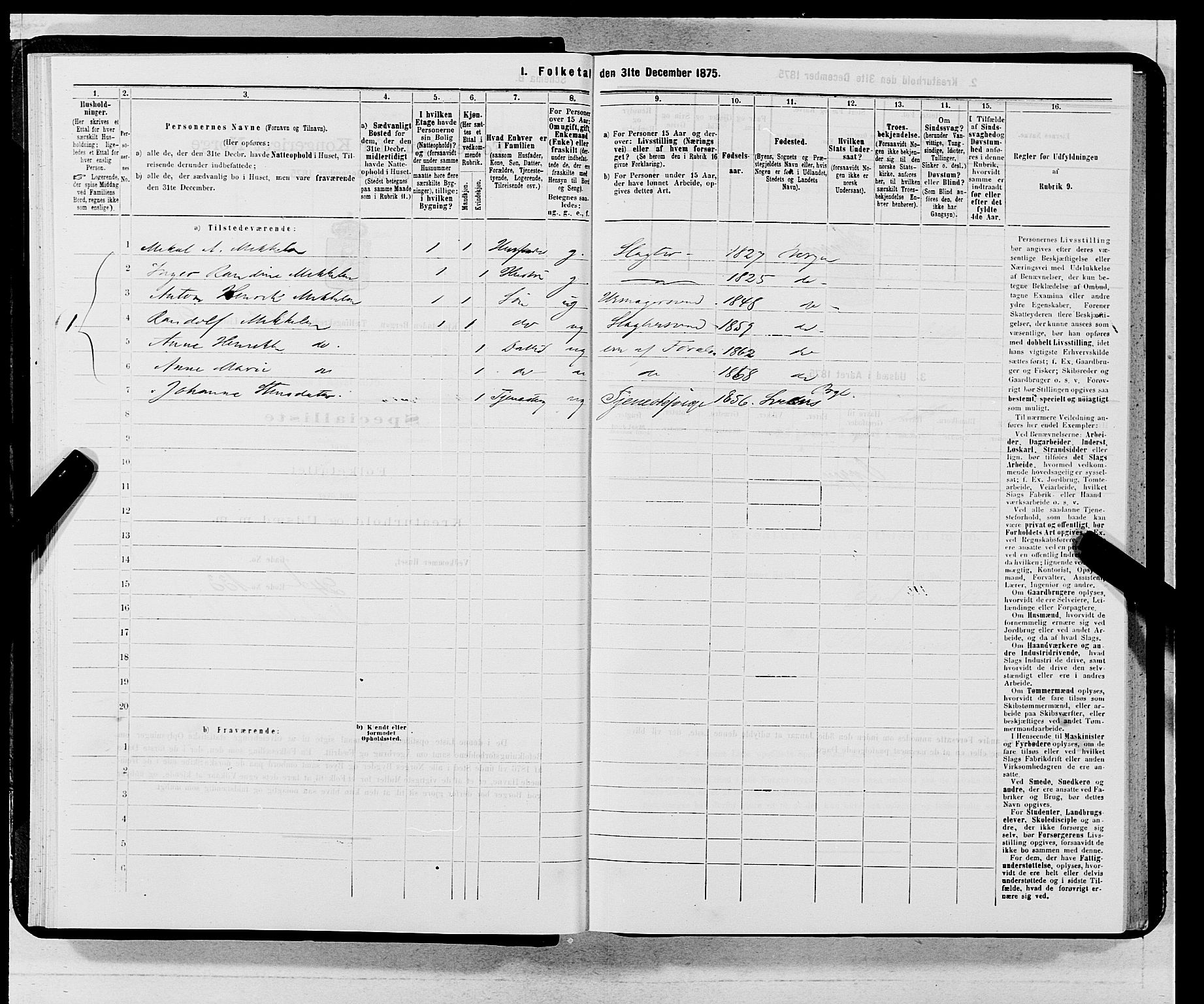 SAB, 1875 census for 1301 Bergen, 1875, p. 5971