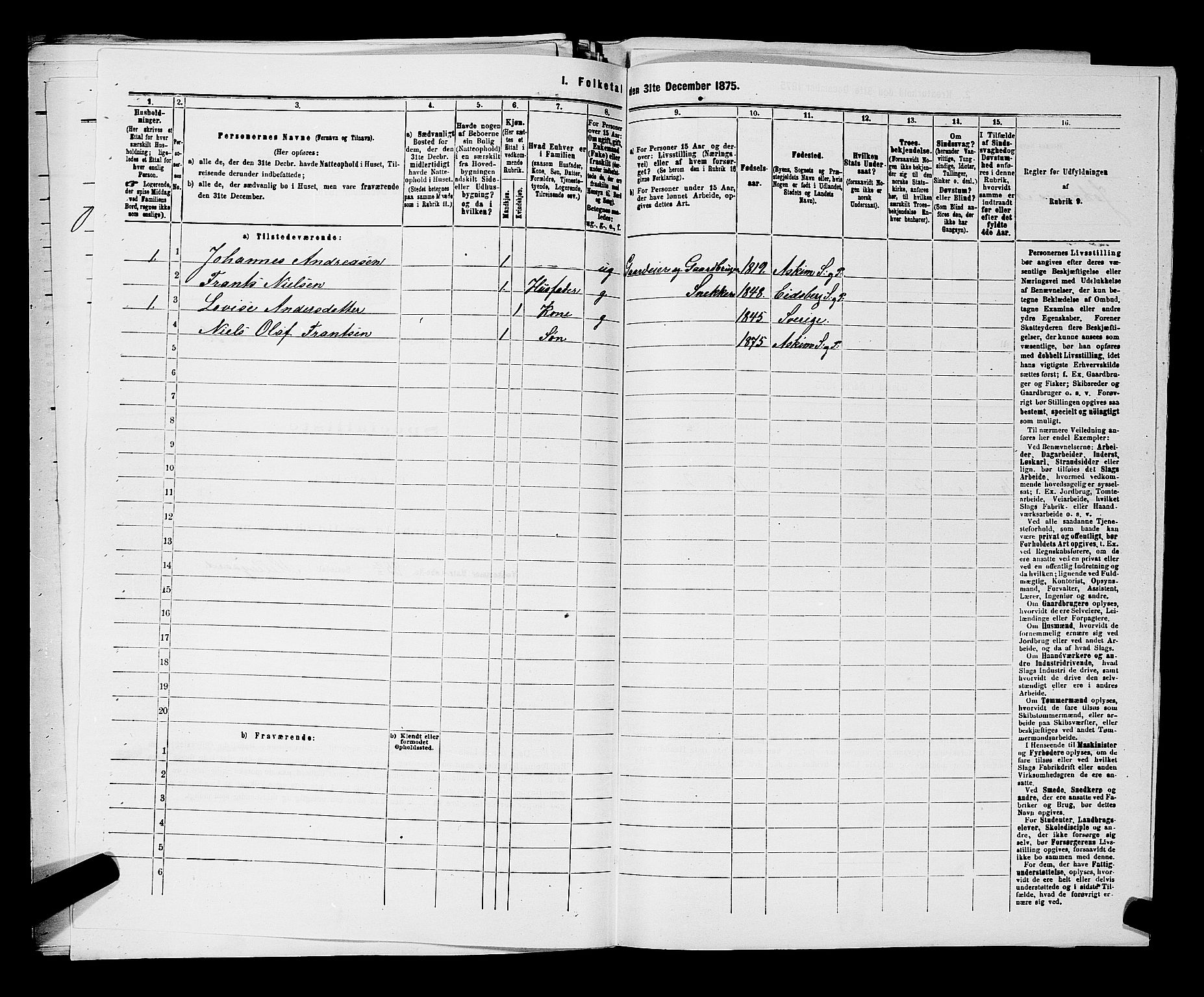 RA, 1875 census for 0124P Askim, 1875, p. 424